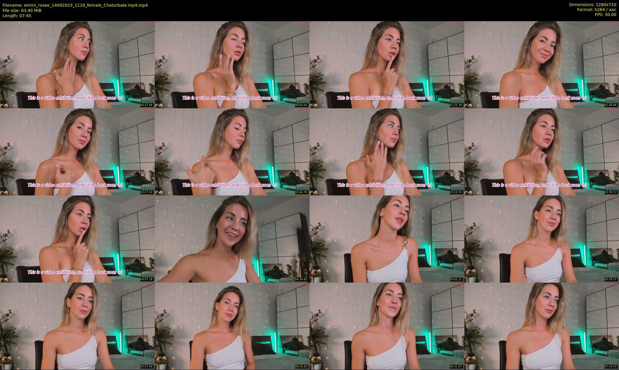 emmi_rosee — 8 minute Chaturbate female cam show recording, 720p, Sep 14, 2023