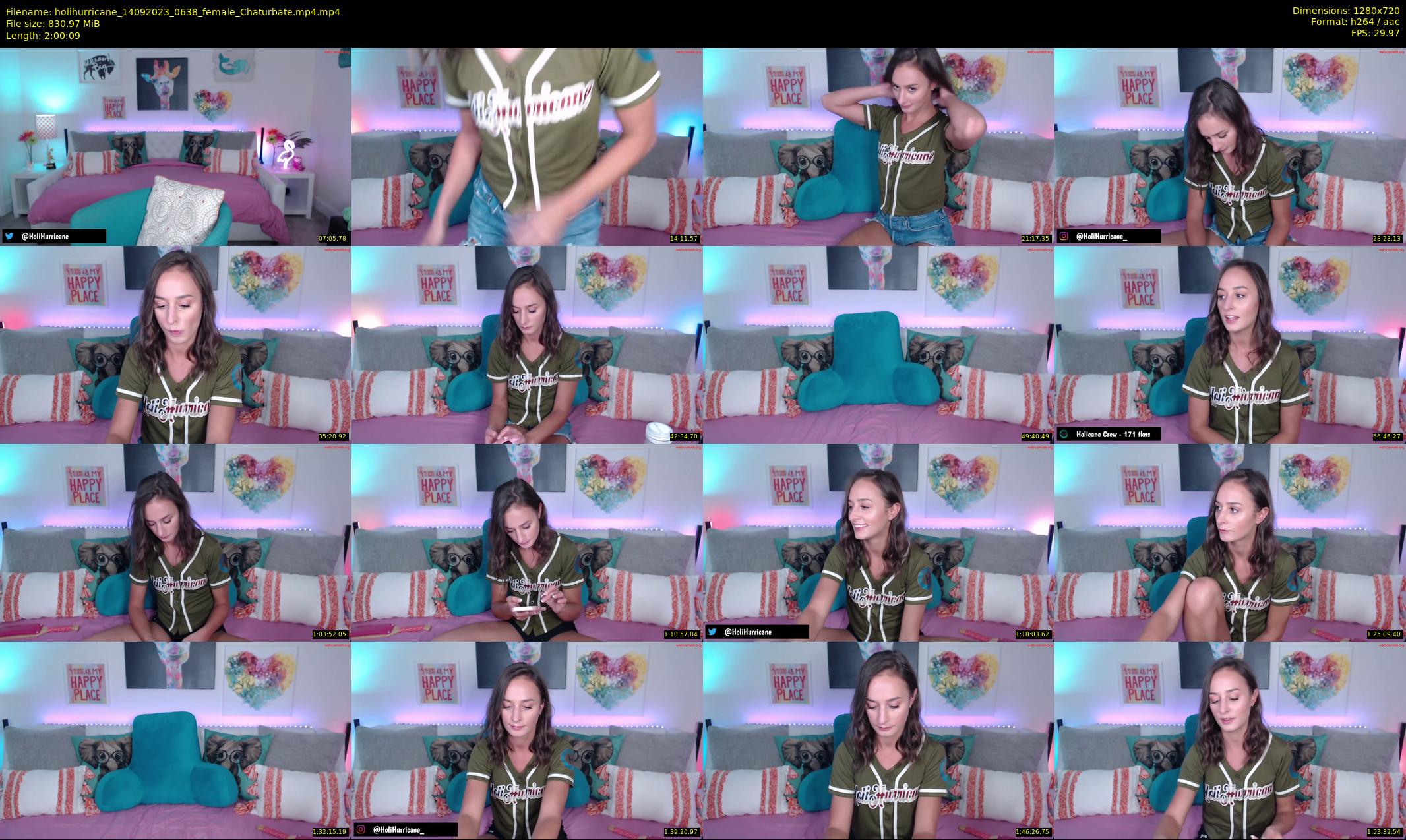 holihurricane — 121 minute Chaturbate female cam show recording, 720p, Sep 14, 2023