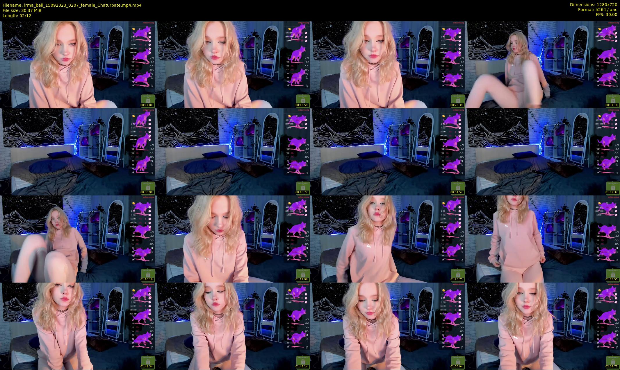 irma_bell — 3 minute Chaturbate female cam show recording, 720p, Sep 15, 2023