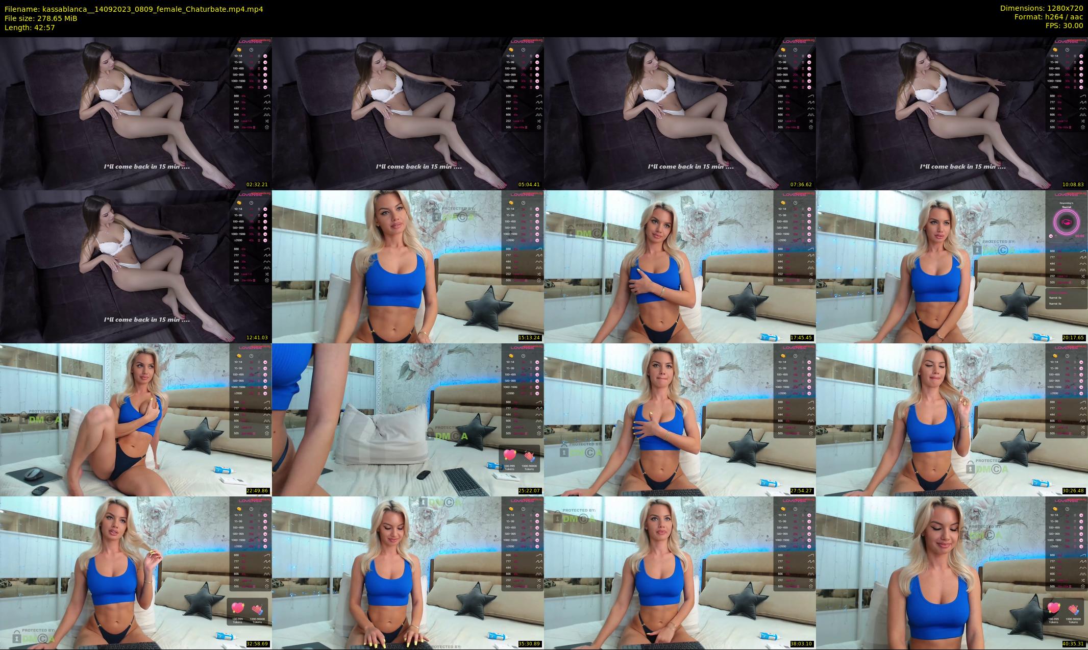 kassablanca_ — 43 minute Chaturbate female cam show recording, 720p, Sep 14, 2023