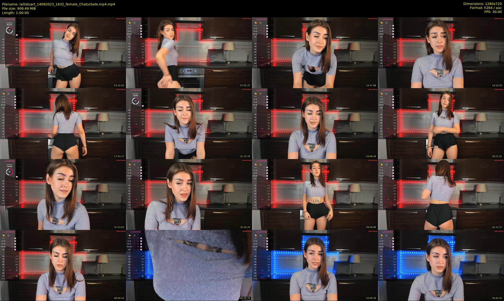 lallistuart — 60 minute Chaturbate female cam show recording, 720p, Sep 14, 2023