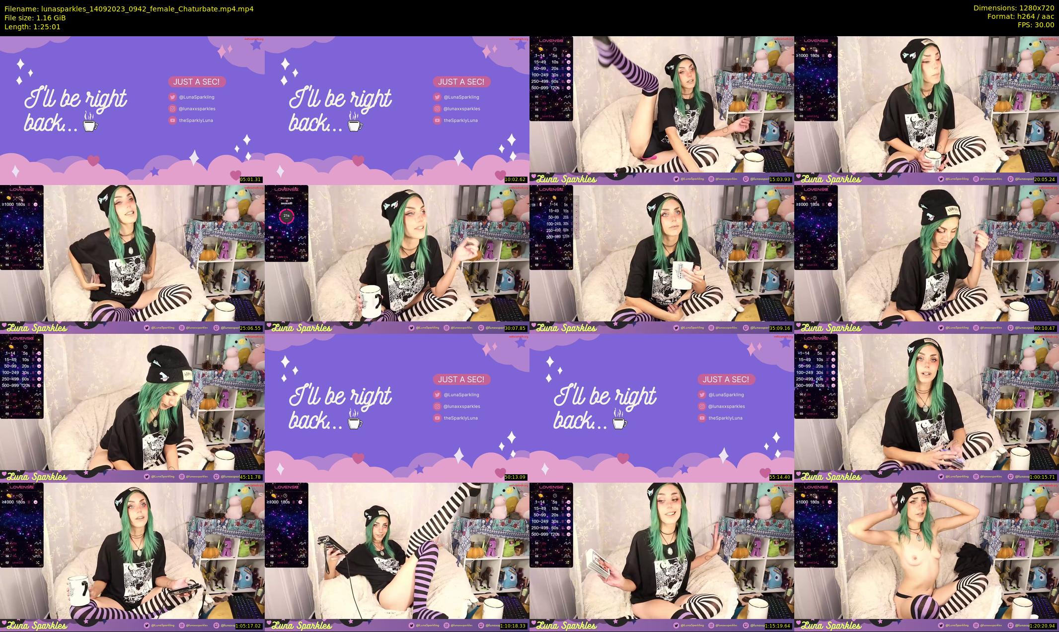 lunasparkles — 86 minute Chaturbate female cam show recording, 720p, Sep 14, 2023