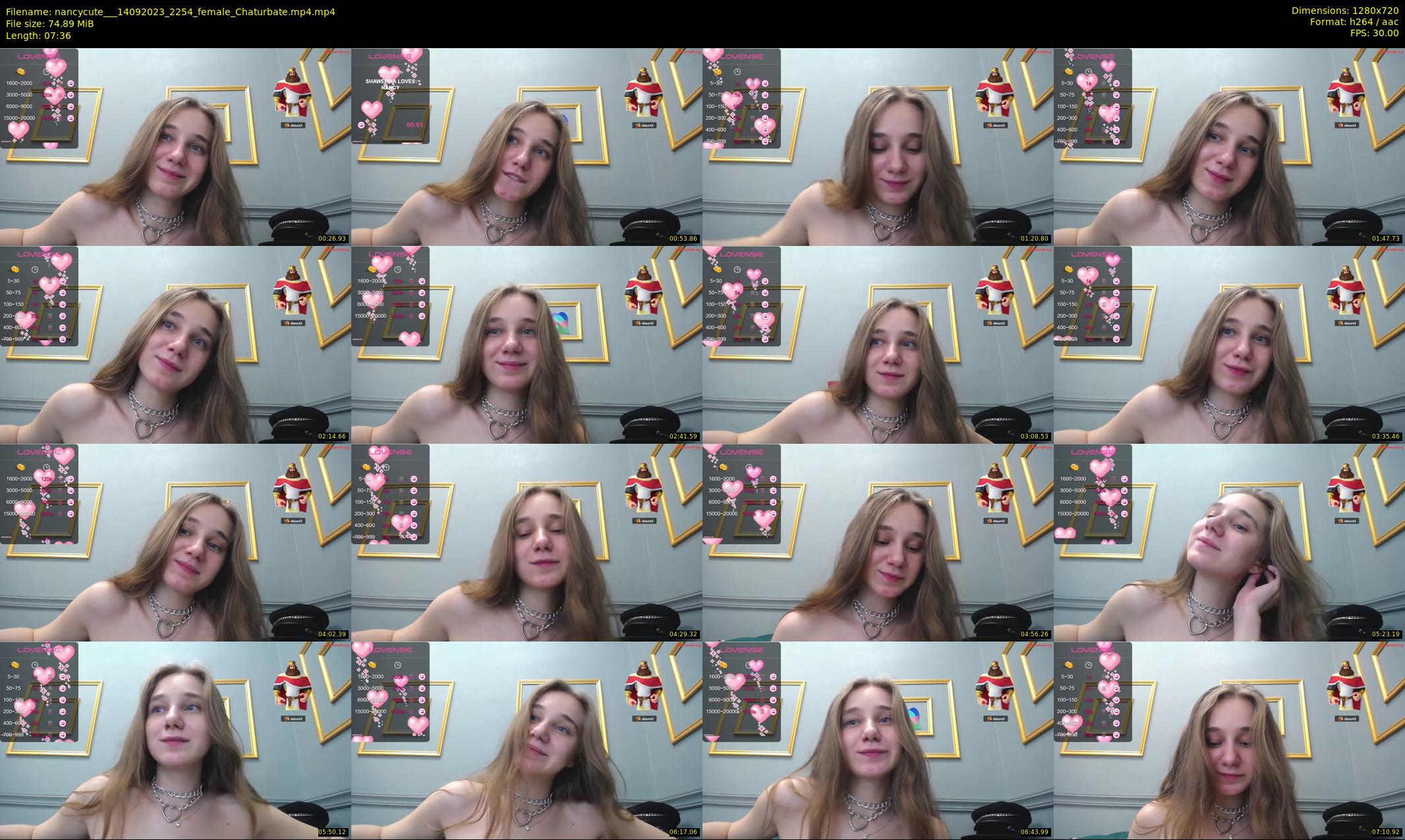 nancycute__ — 8 minute Chaturbate female cam show recording, 720p, Sep 14, 2023
