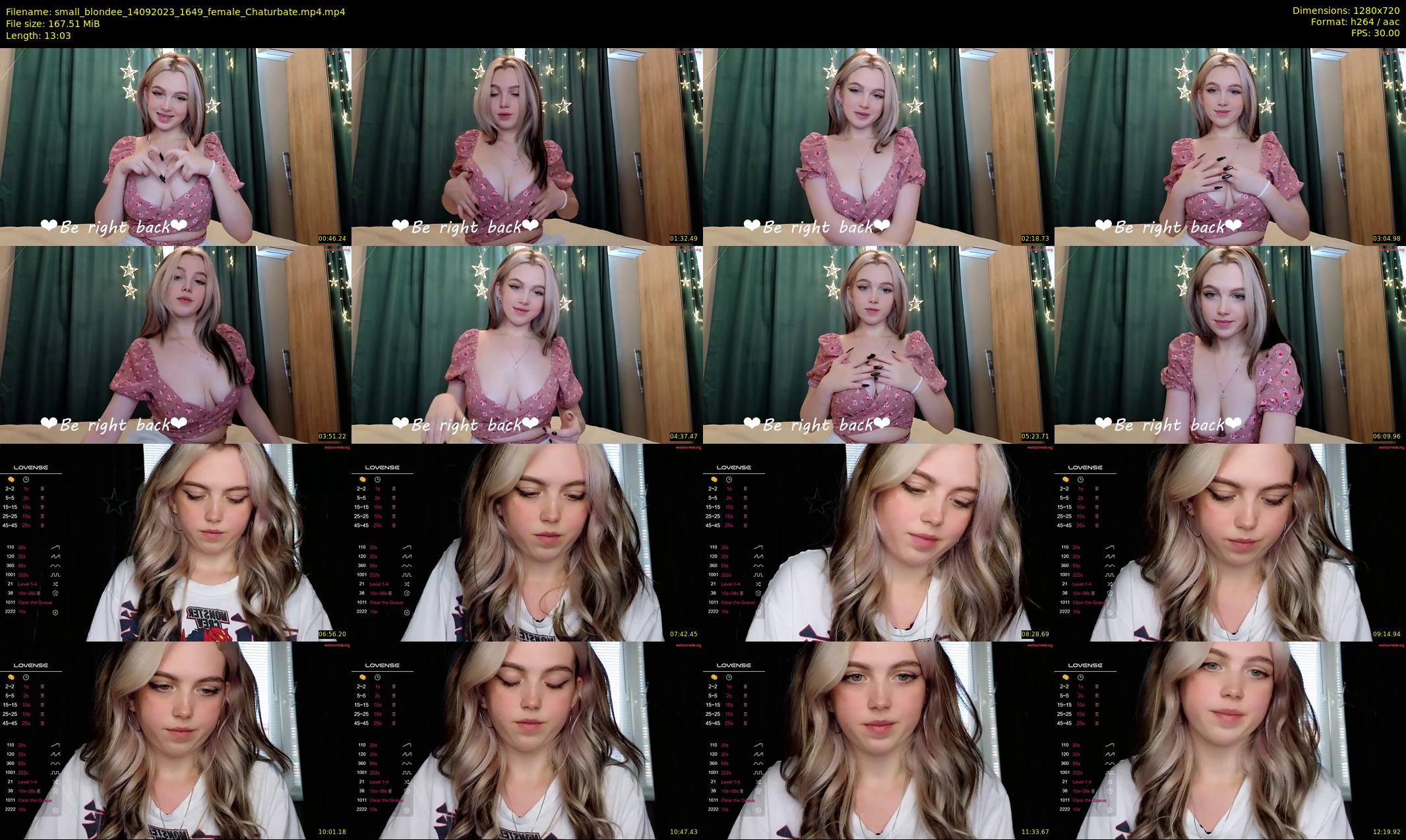 small_blondee — 14 minute Chaturbate female cam show recording, 720p, Sep 14, 2023