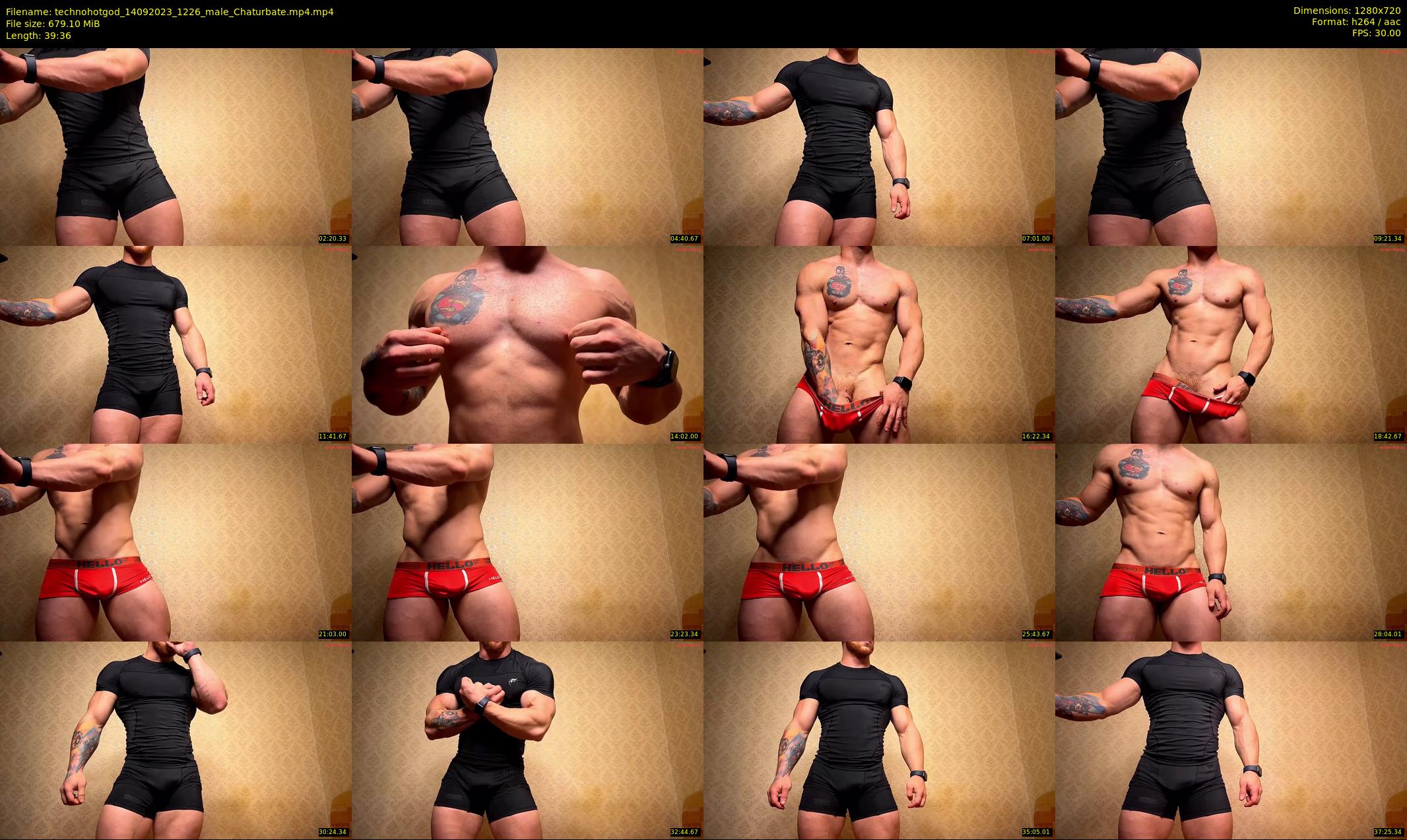 technohotgod — 40 minute Chaturbate male cam show recording, 720p, Sep 14, 2023
