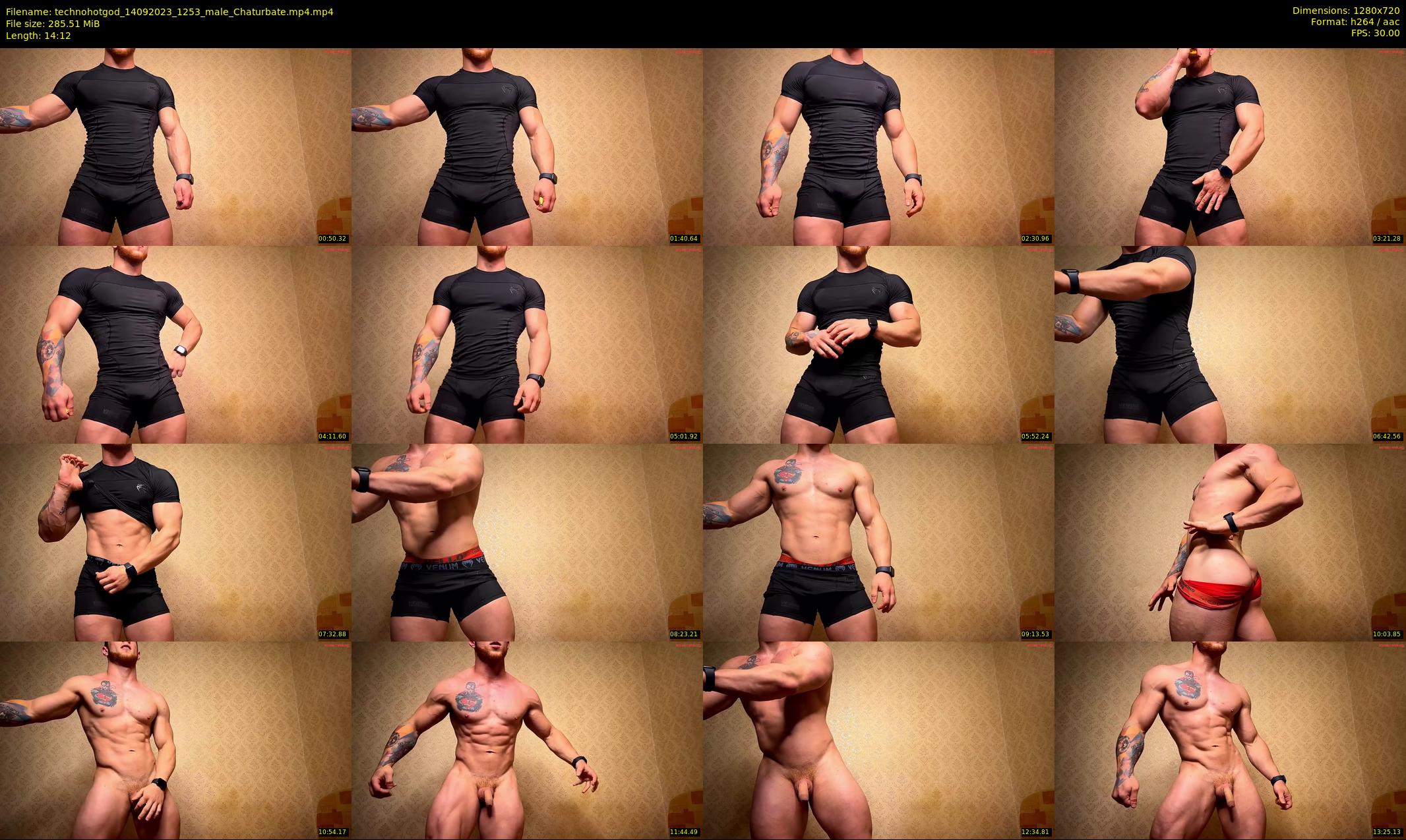 technohotgod — 15 minute Chaturbate male cam show recording, 720p, Sep 14, 2023