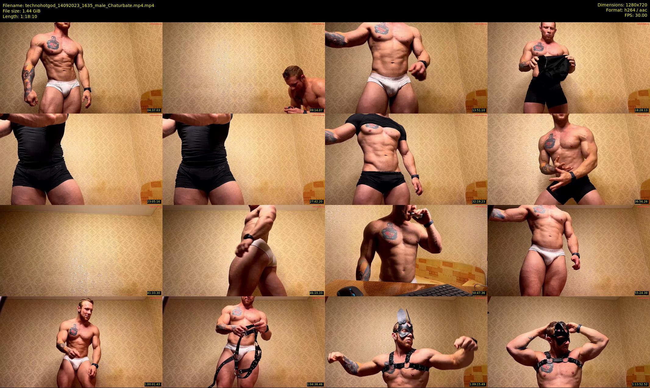 technohotgod — 79 minute Chaturbate male cam show recording, 720p, Sep 14, 2023