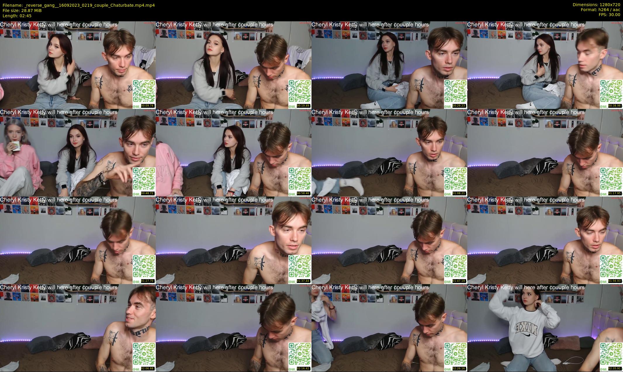 _reverse_gang_ — 3 minute Chaturbate couple cam show recording, 720p, Sep 16, 2023