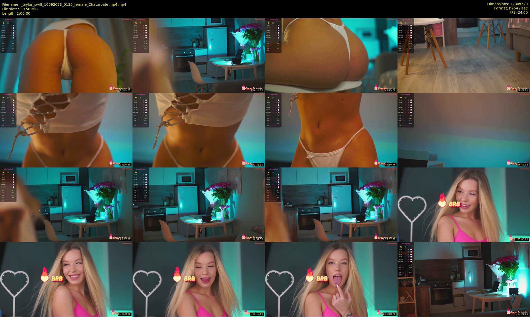 _taylor_swift — 120 minute Chaturbate female cam show recording, 720p, Sep 16, 2023