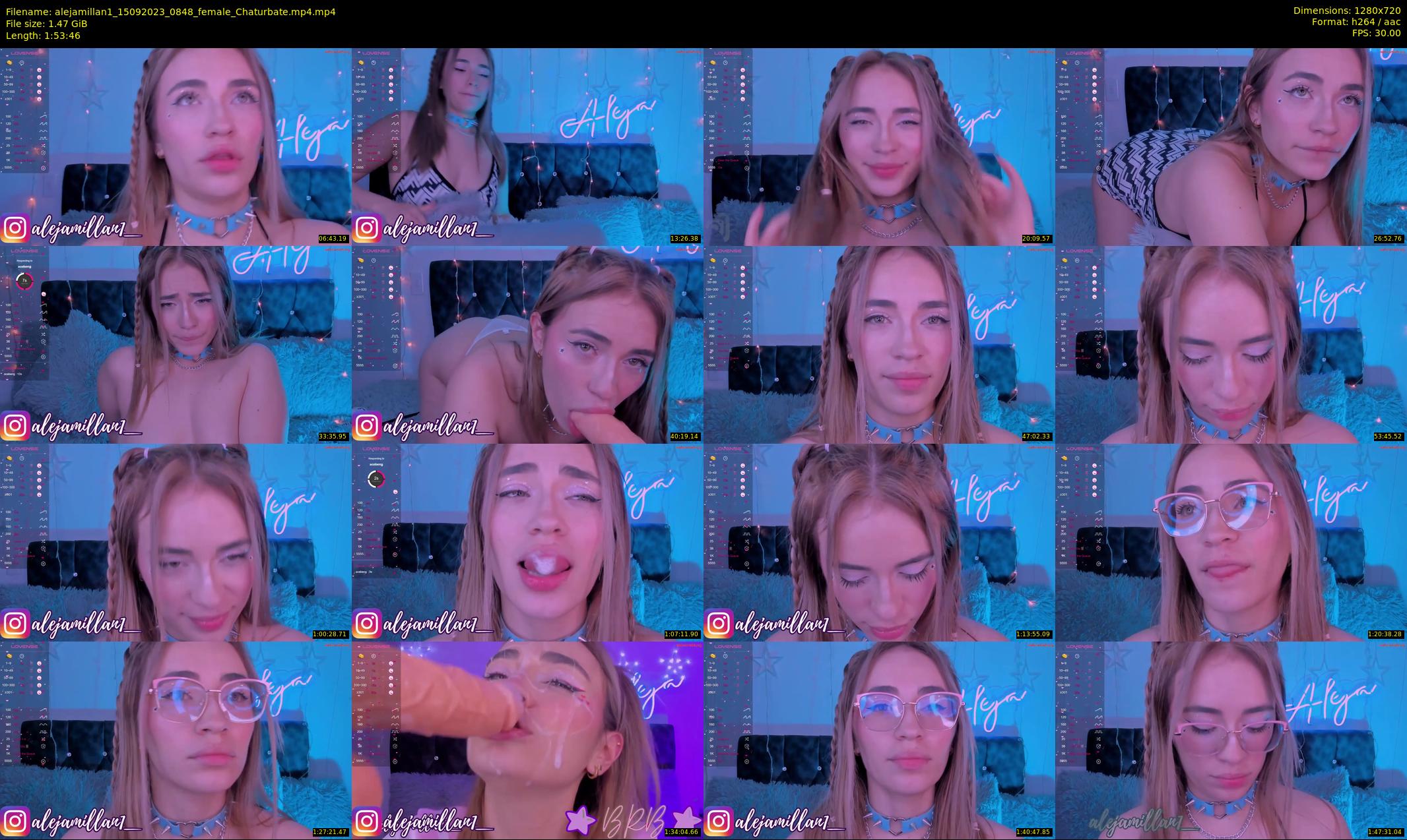 alejamillan1 — 114 minute Chaturbate female cam show recording, 720p, Sep 15, 2023