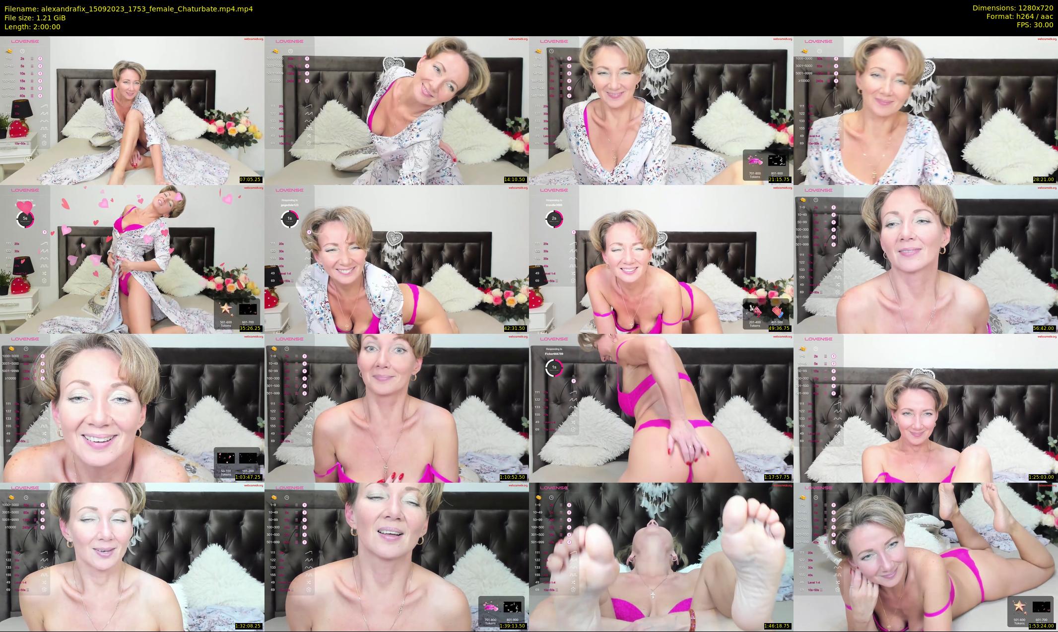 alexandrafix — 120 minute Chaturbate female cam show recording, 720p, Sep 15, 2023