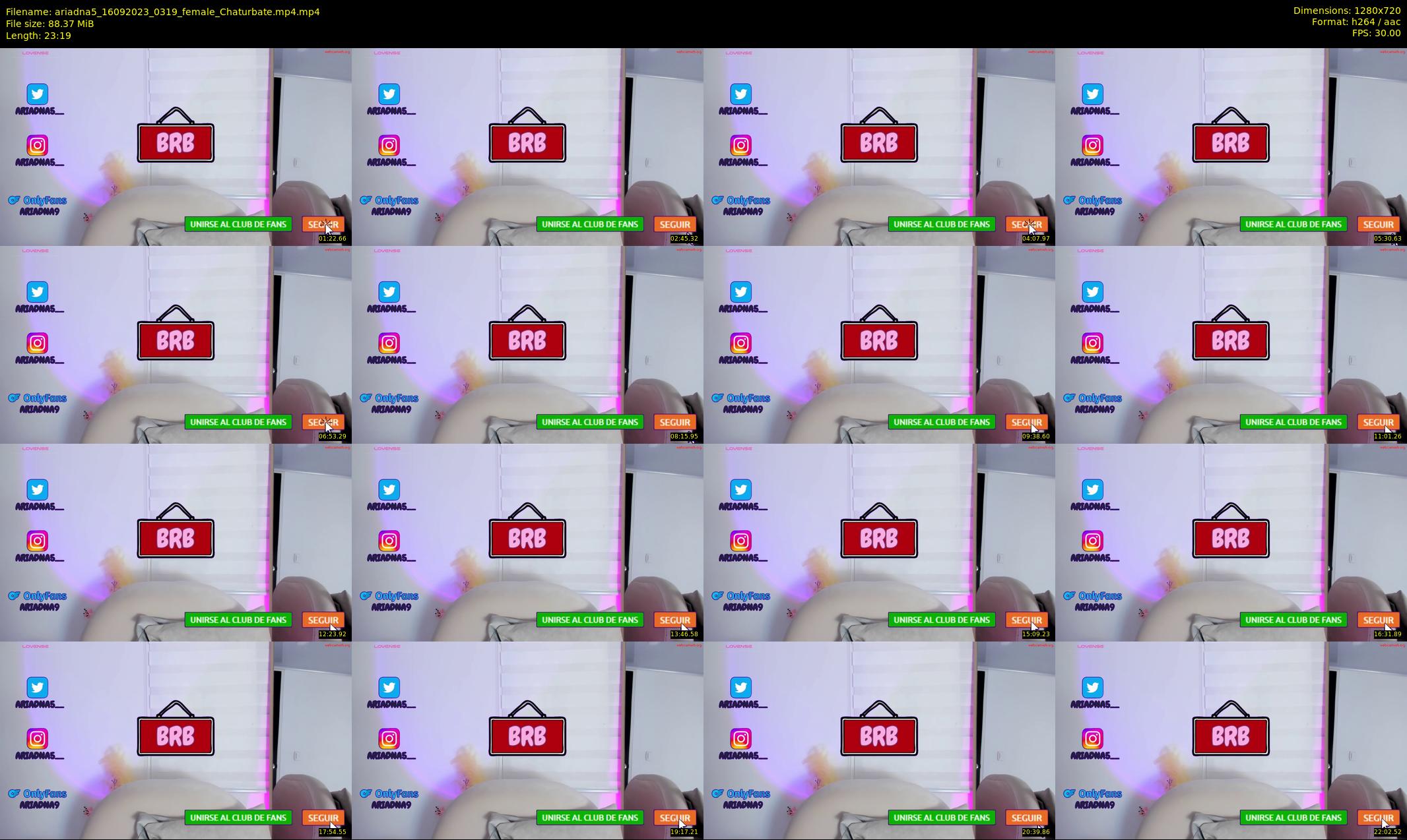 ariadna5 — 24 minute Chaturbate female cam show recording, 720p, Sep 16, 2023