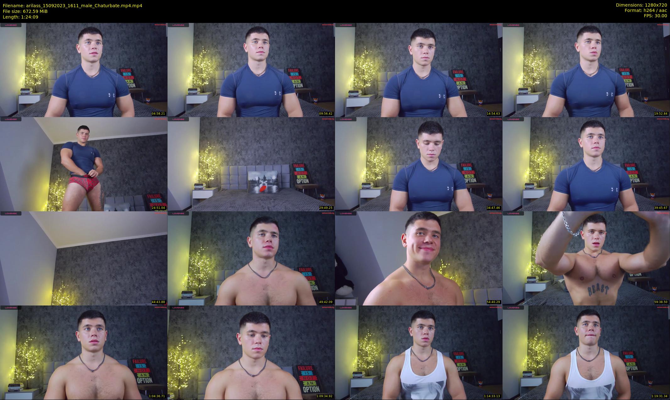 arilass — 85 minute Chaturbate male cam show recording, 720p, Sep 15, 2023