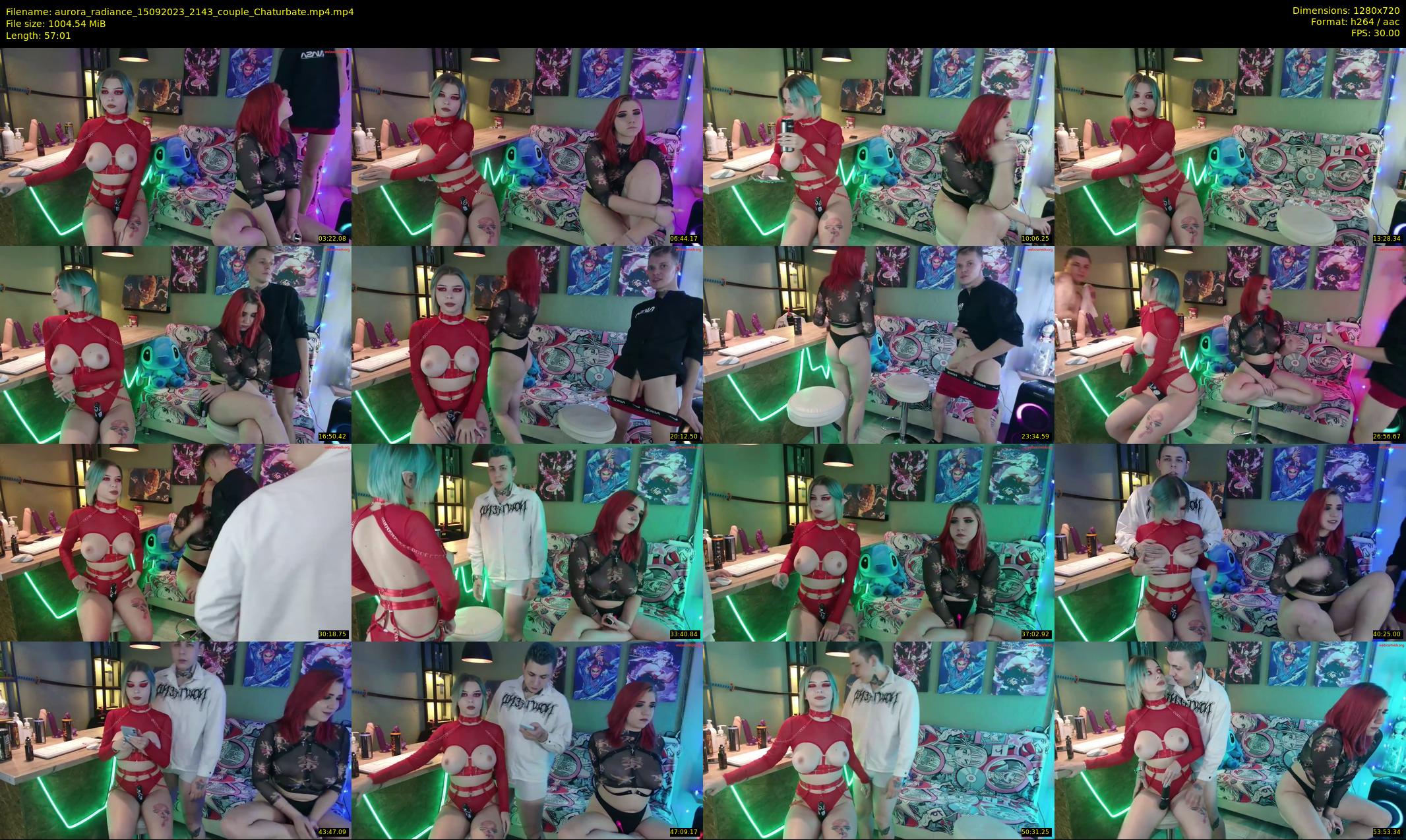 aurora_radiance — 58 minute Chaturbate couple cam show recording, 720p, Sep 15, 2023