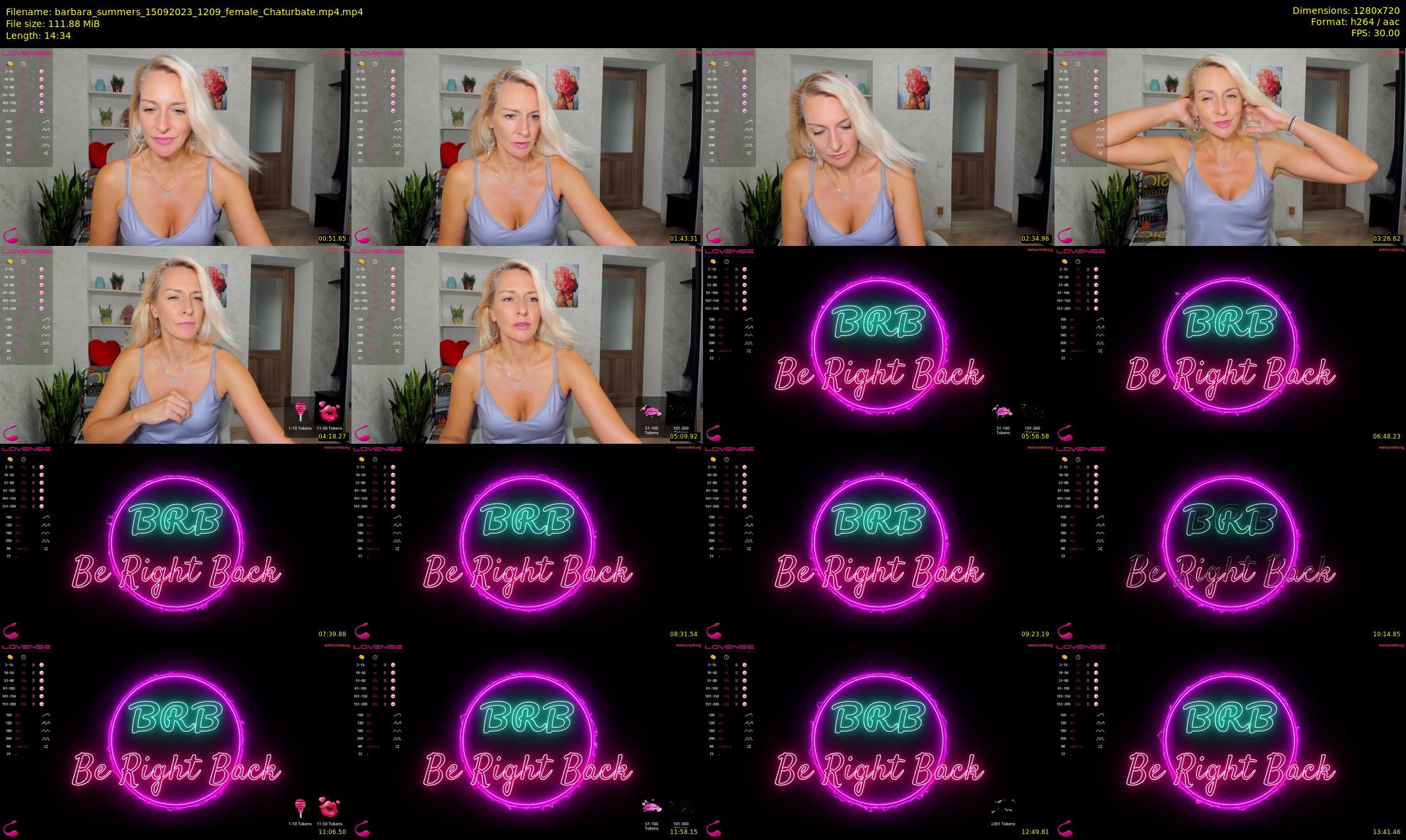 barbara_summers — 15 minute Chaturbate female cam show recording, 720p, Sep 15, 2023