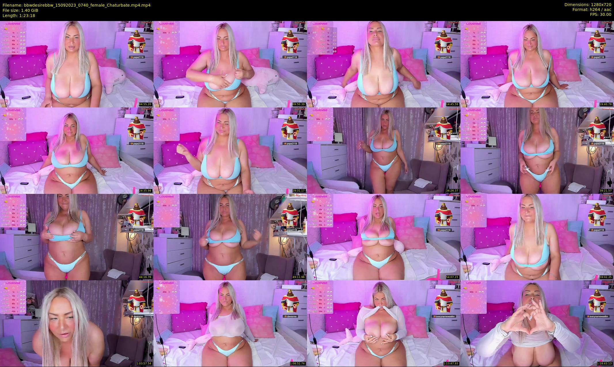 bbwdesirebbw — 84 minute Chaturbate female cam show recording, 720p, Sep 15, 2023