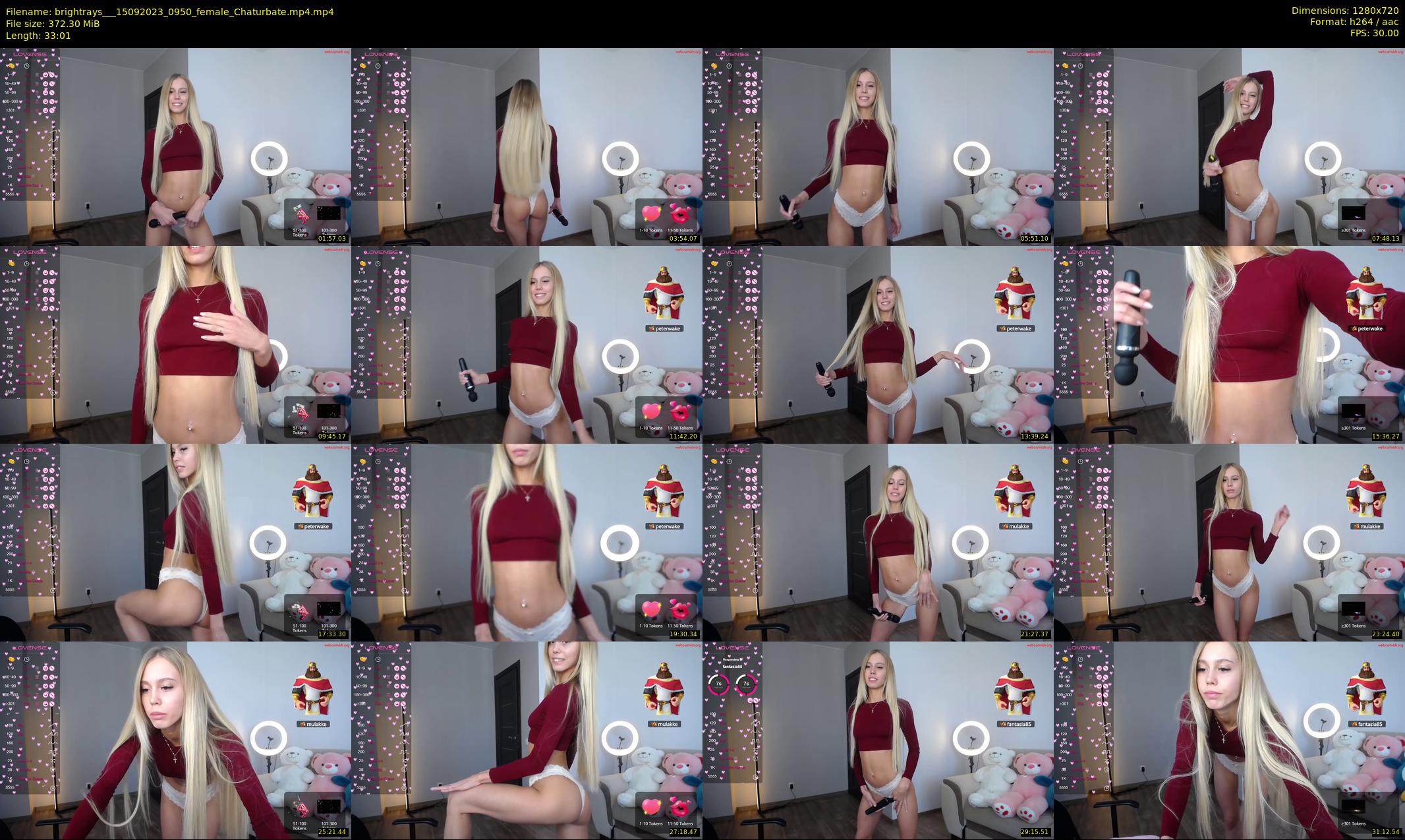 brightrays__ — 34 minute Chaturbate female cam show recording, 720p, Sep 15, 2023