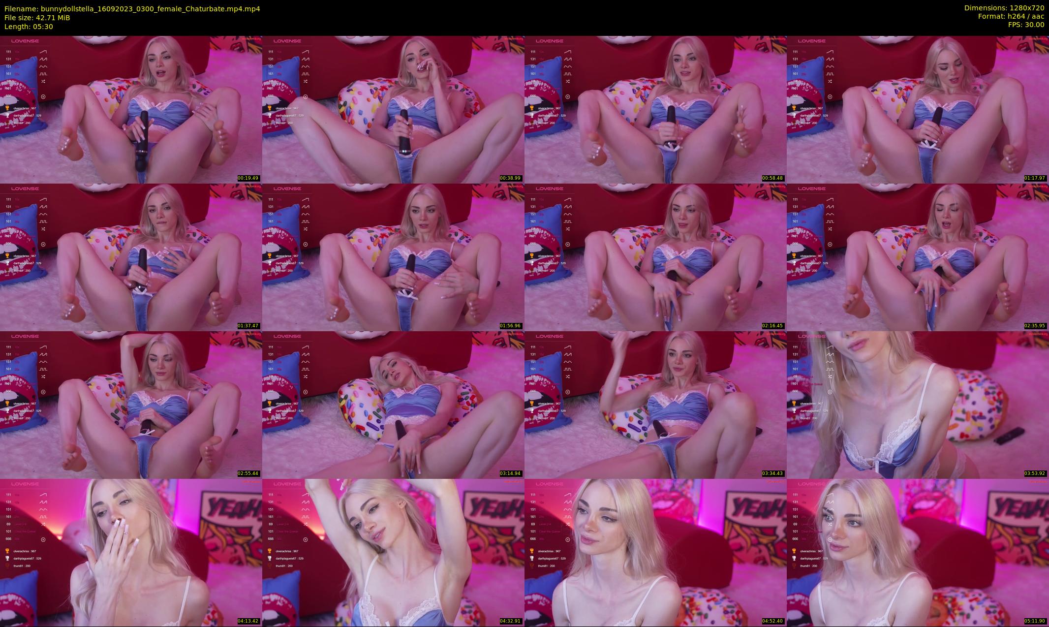 bunnydollstella — 6 minute Chaturbate female cam show recording, 720p, Sep 16, 2023