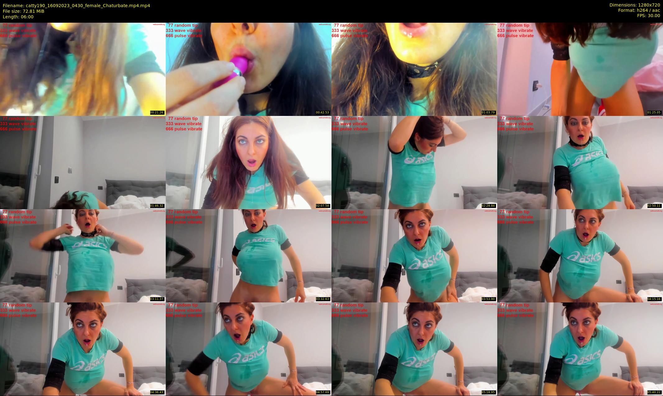 catty190 — 6 minute Chaturbate female cam show recording, 720p, Sep 16, 2023
