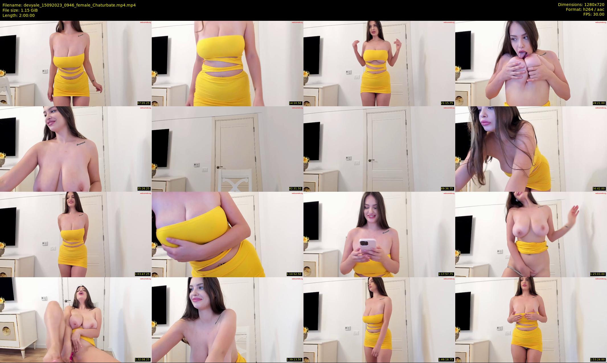 devyale — 120 minute Chaturbate female cam show recording, 720p, Sep 15, 2023