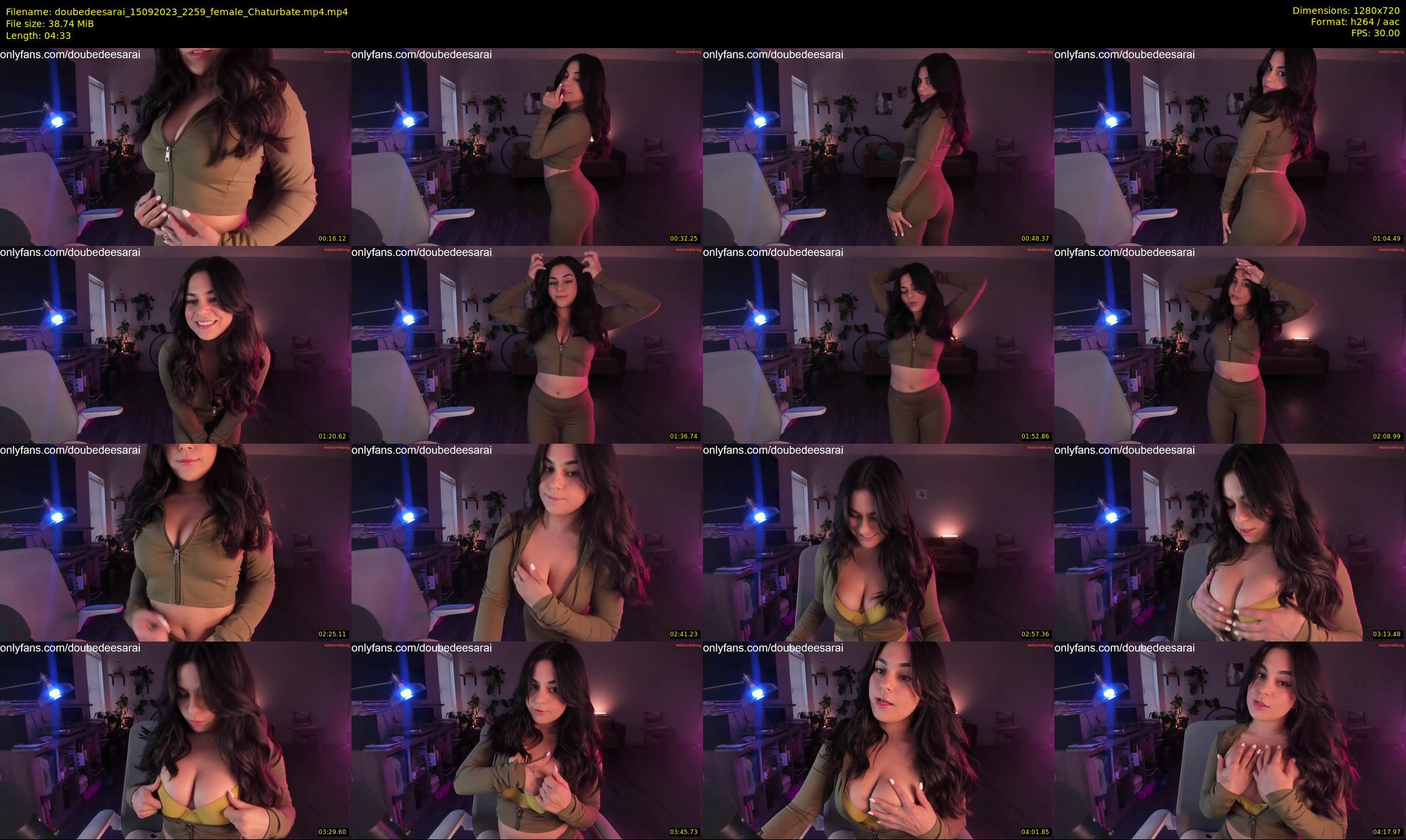 doubedeesarai — 5 minute Chaturbate female cam show recording, 720p, Sep 15, 2023