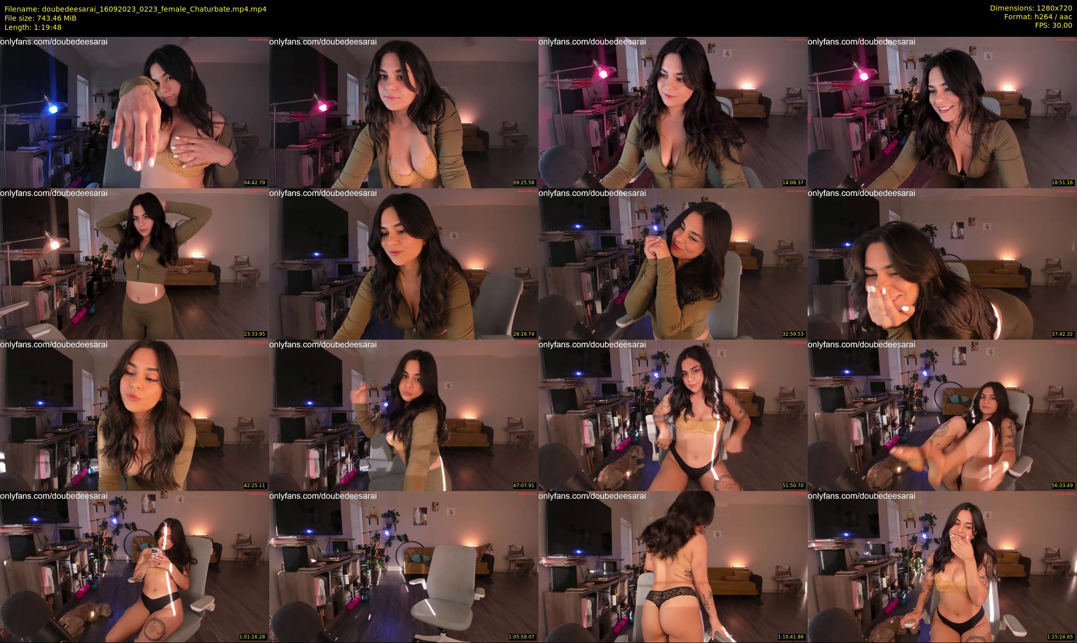 doubedeesarai — 80 minute Chaturbate female cam show recording, 720p, Sep 16, 2023