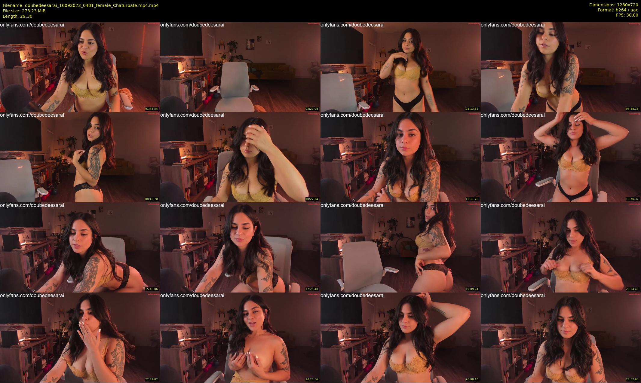 doubedeesarai — 30 minute Chaturbate female cam show recording, 720p, Sep 16, 2023