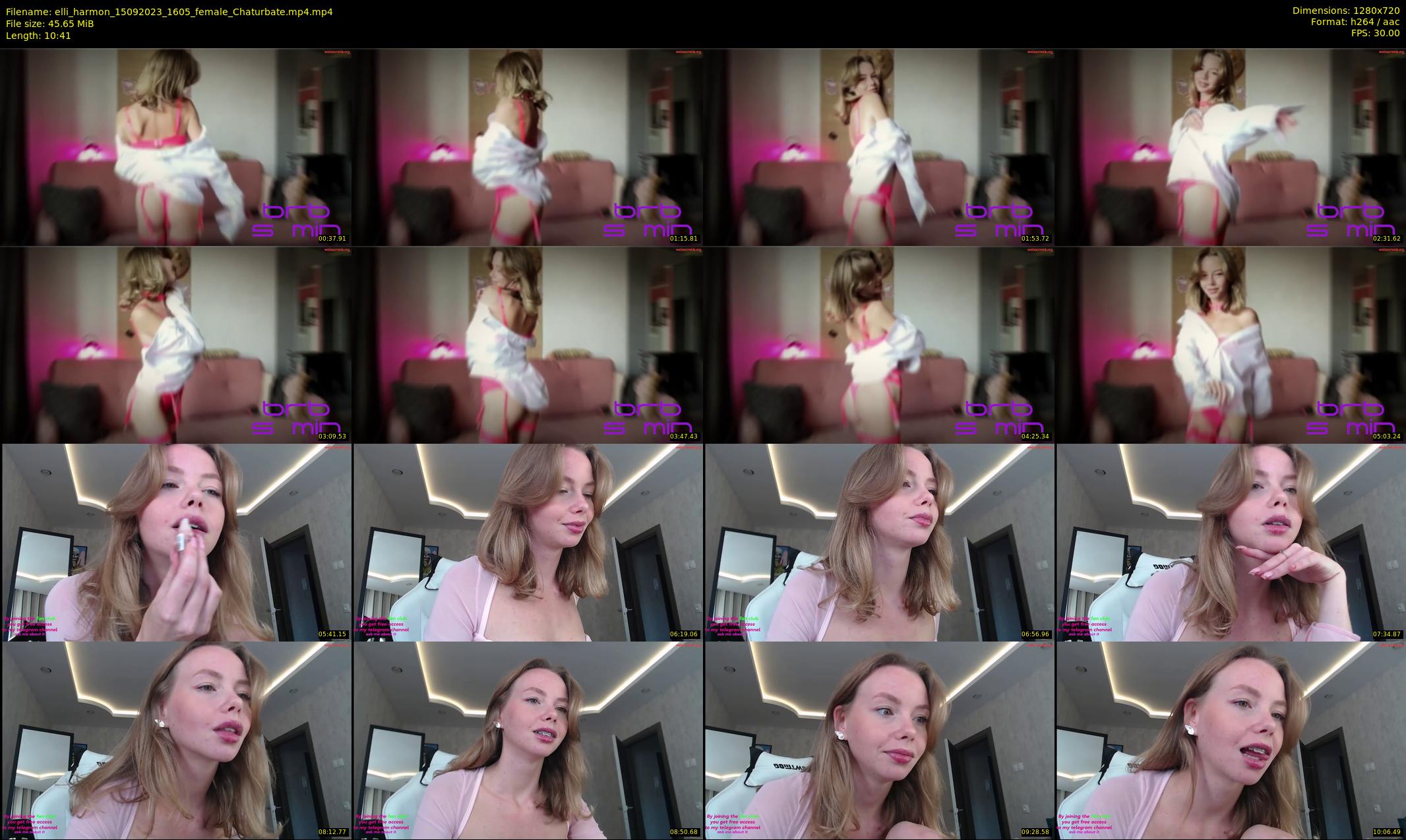 elli_harmon — 11 minute Chaturbate female cam show recording, 720p, Sep 15, 2023