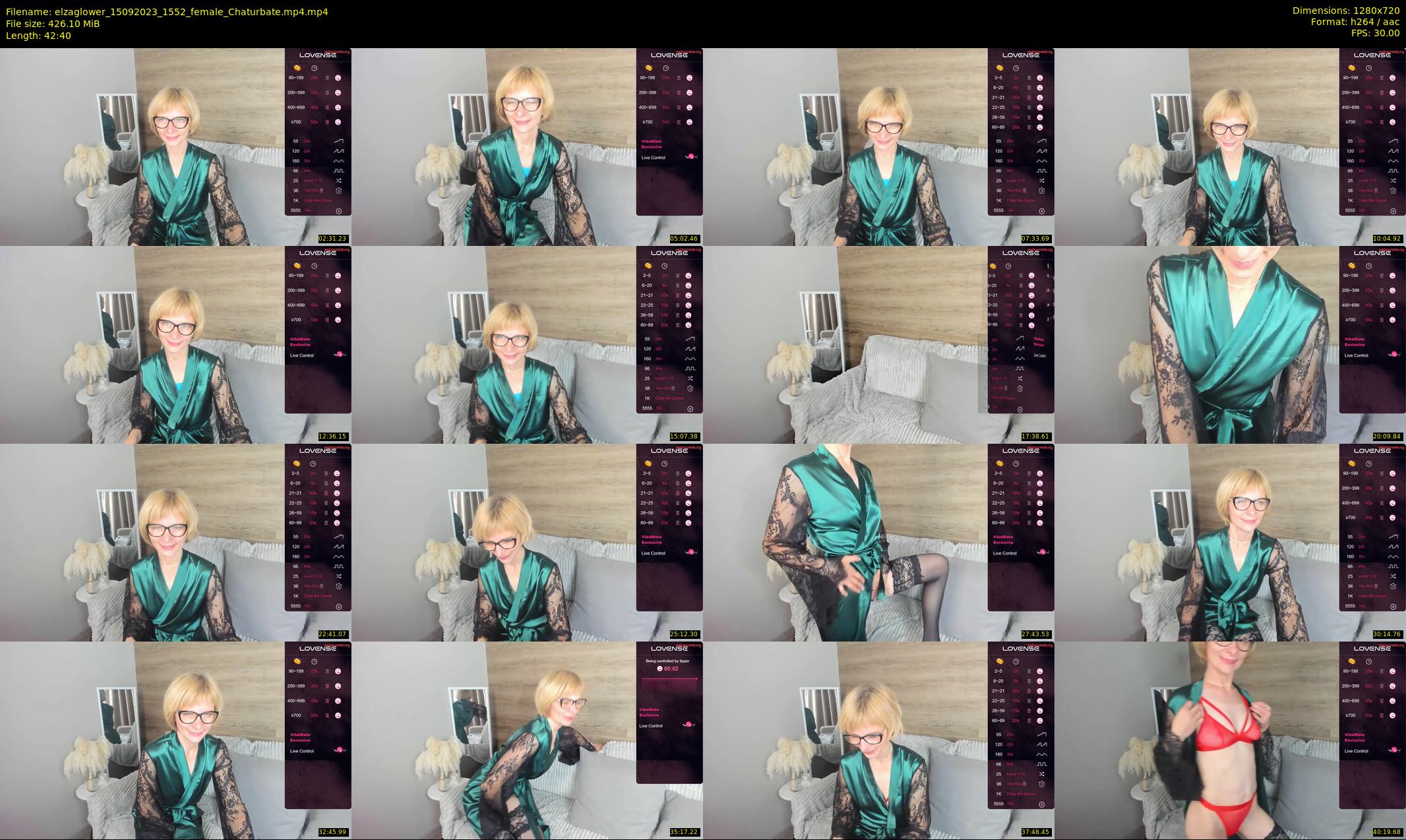 elzaglower — 43 minute Chaturbate female cam show recording, 720p, Sep 15, 2023