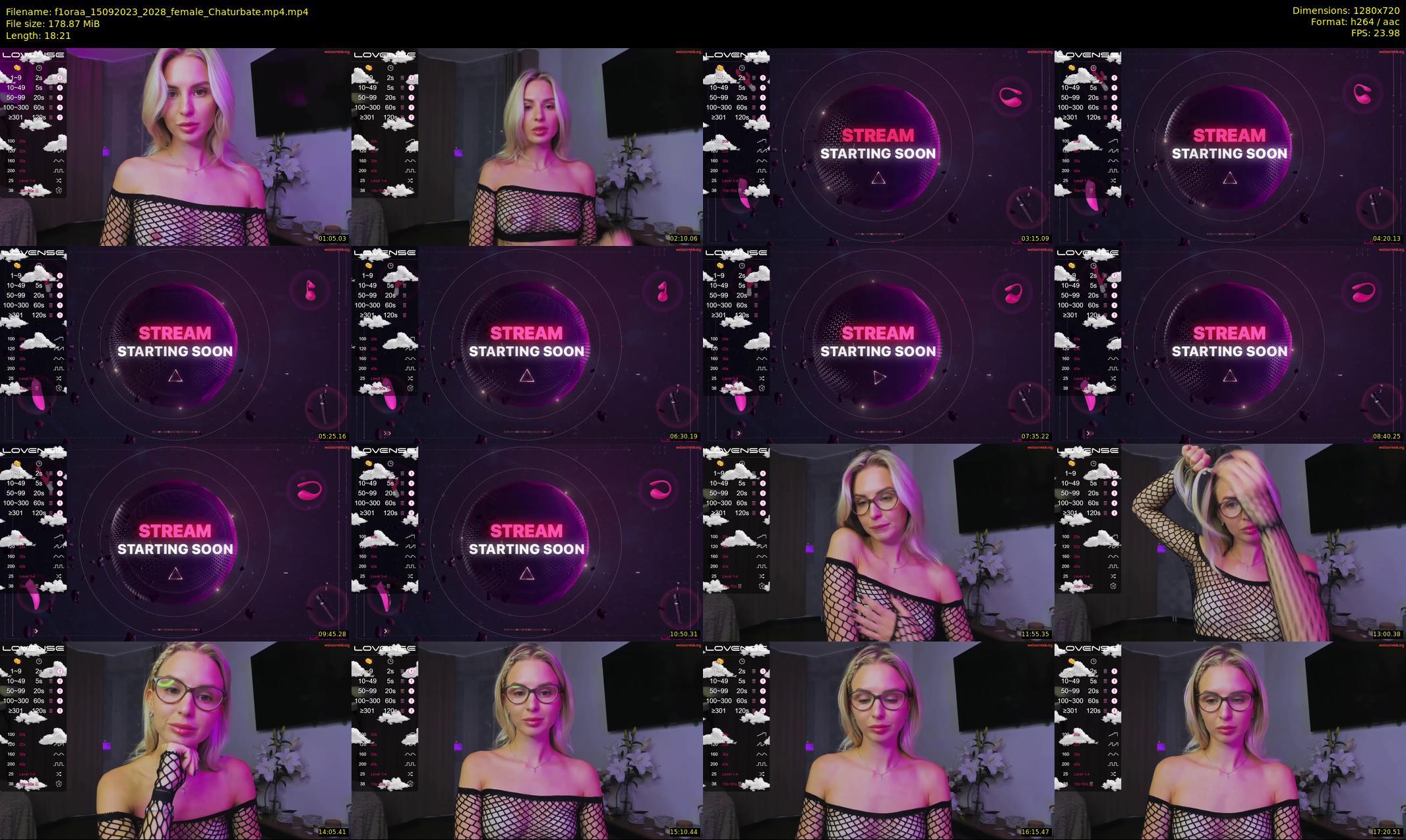 f1oraa — 19 minute Chaturbate female cam show recording, 720p, Sep 15, 2023