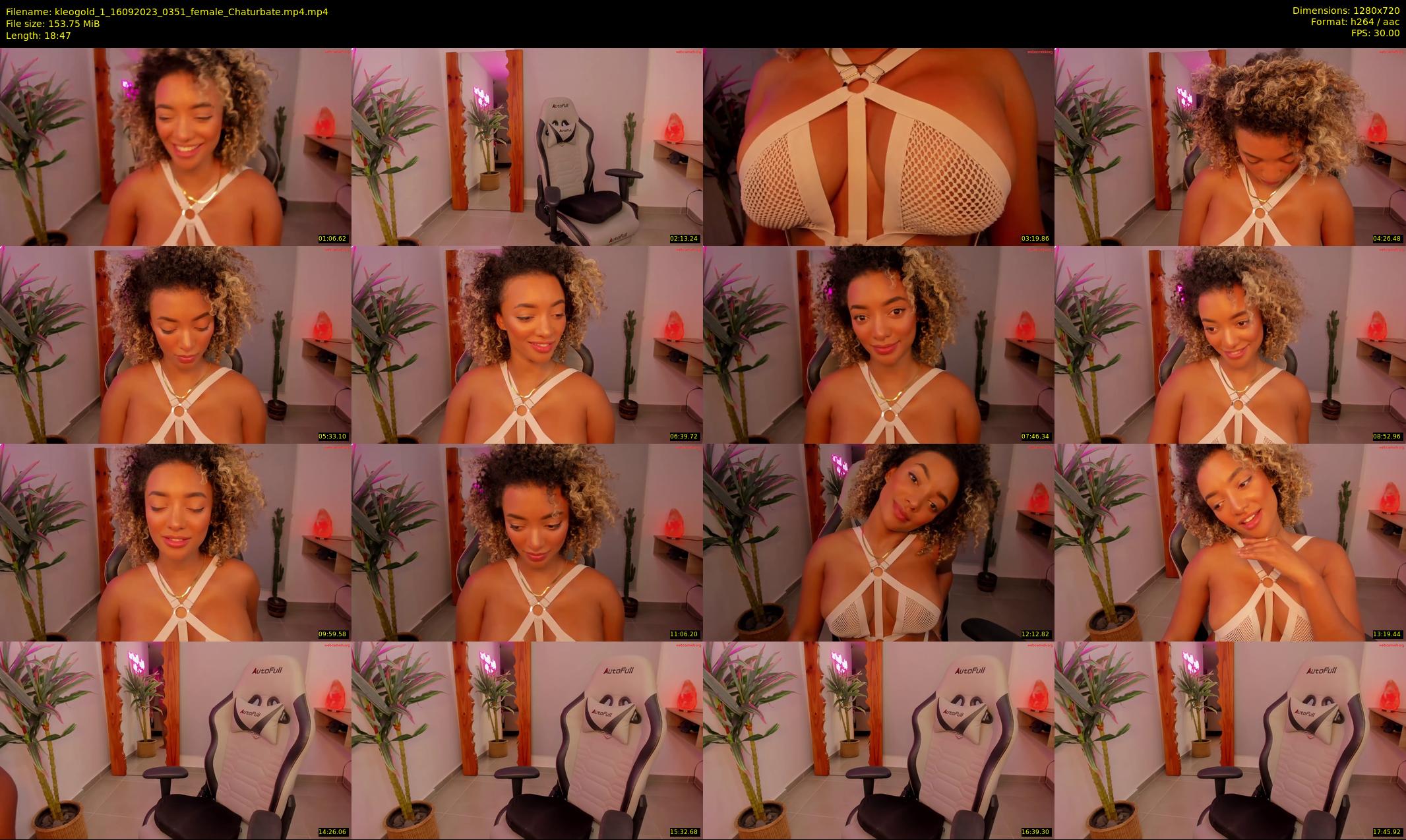 kleogold_1 — 19 minute Chaturbate female cam show recording, 720p, Sep 16, 2023