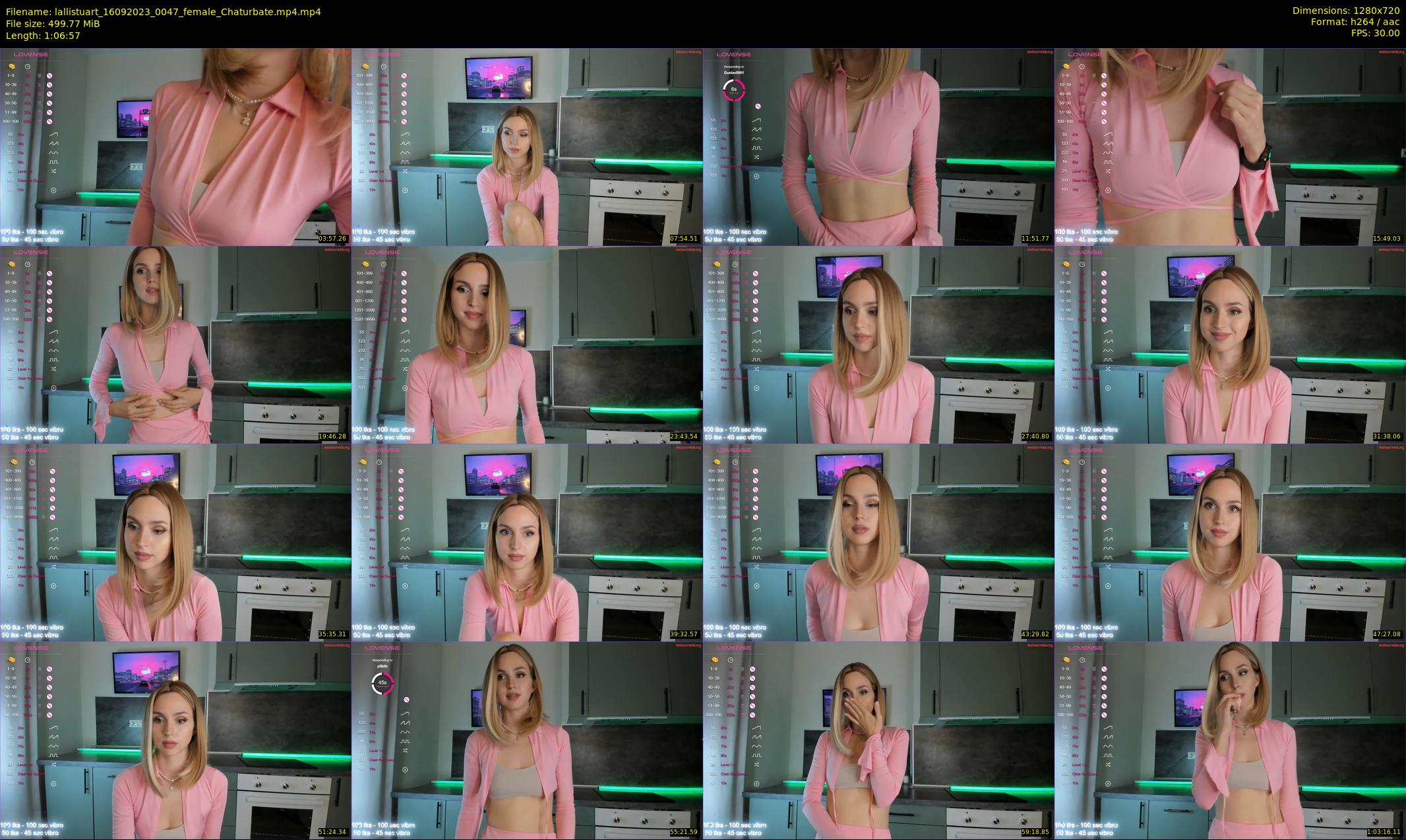 lallistuart — 67 minute Chaturbate female cam show recording, 720p, Sep 16, 2023