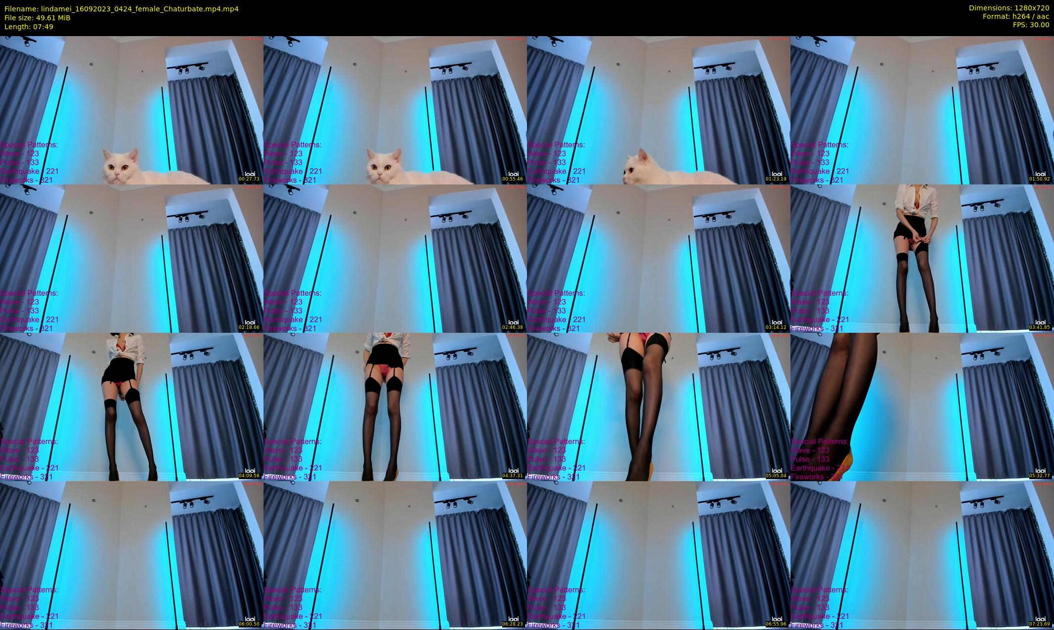 lindamei — 8 minute Chaturbate female cam show recording, 720p, Sep 16, 2023