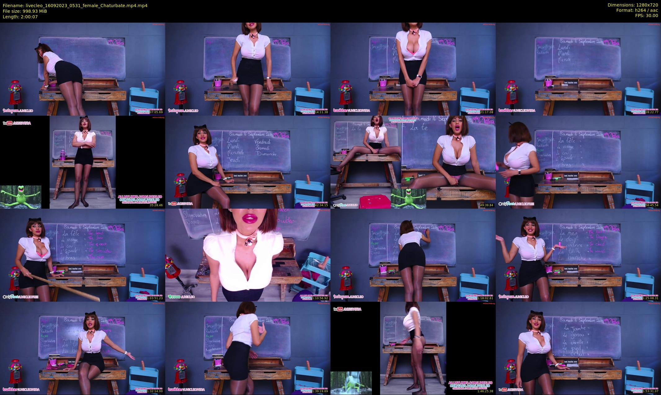 livecleo — 121 minute Chaturbate female cam show recording, 720p, Sep 16, 2023