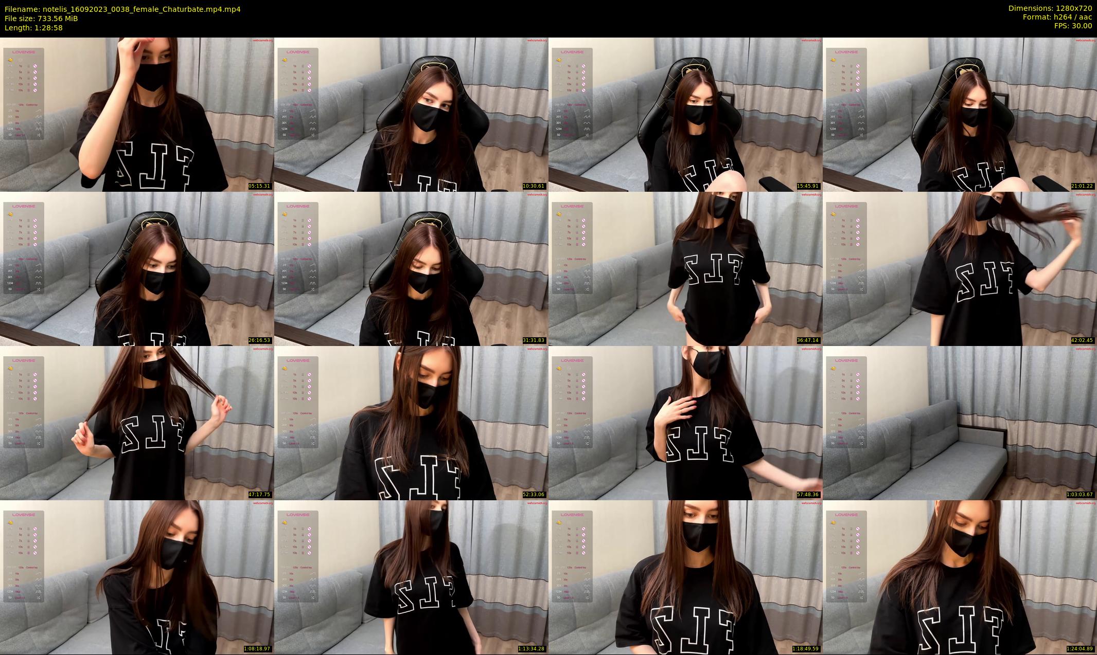 notelis — 89 minute Chaturbate female cam show recording, 720p, Sep 16, 2023