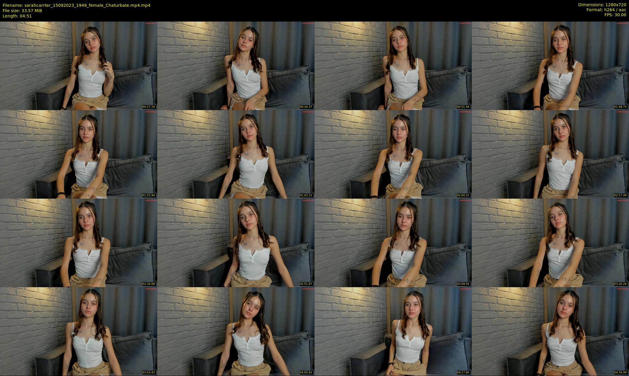 sarahcarrter — 5 minute Chaturbate female cam show recording, 720p, Sep 15, 2023