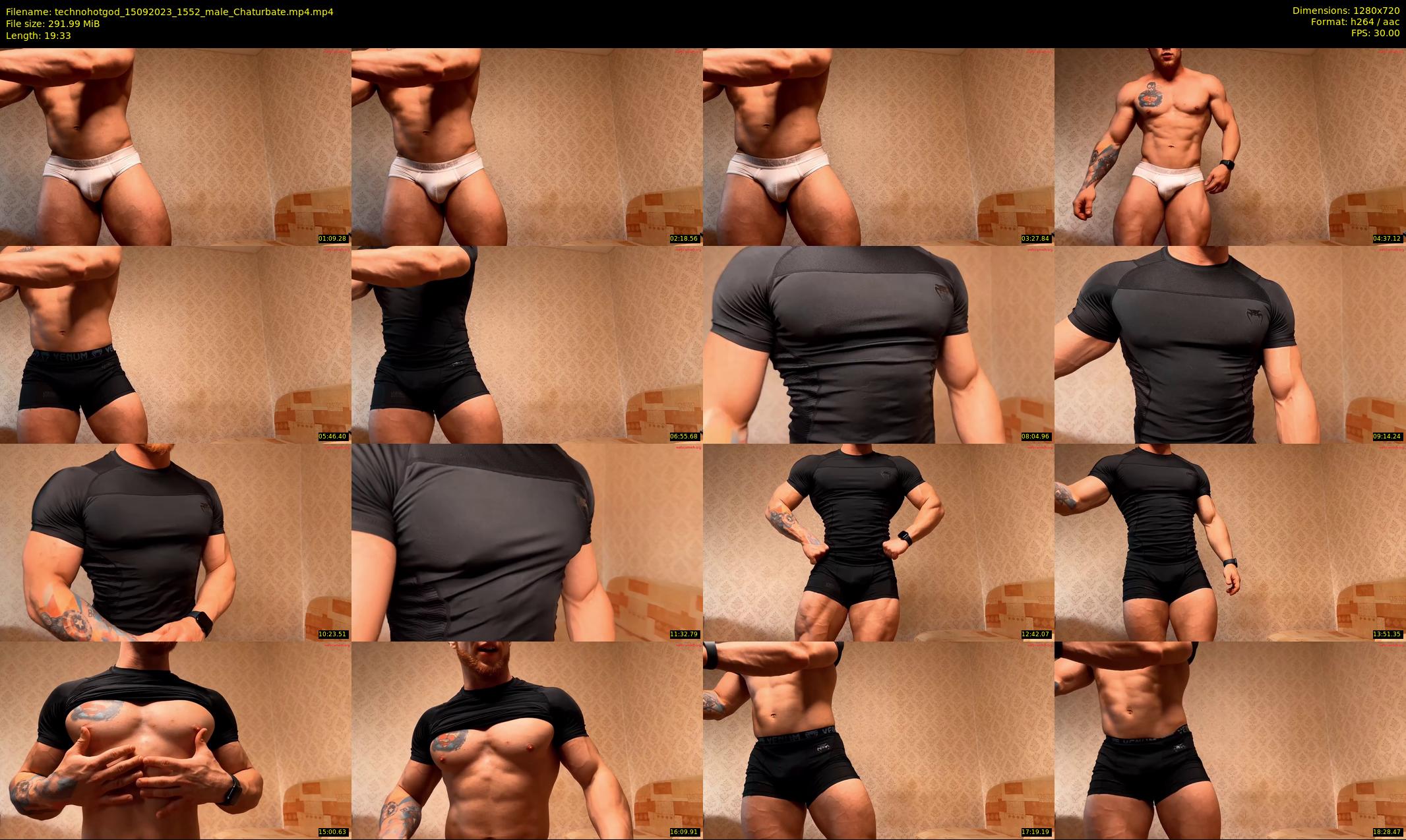 technohotgod — 20 minute Chaturbate male cam show recording, 720p, Sep 15, 2023