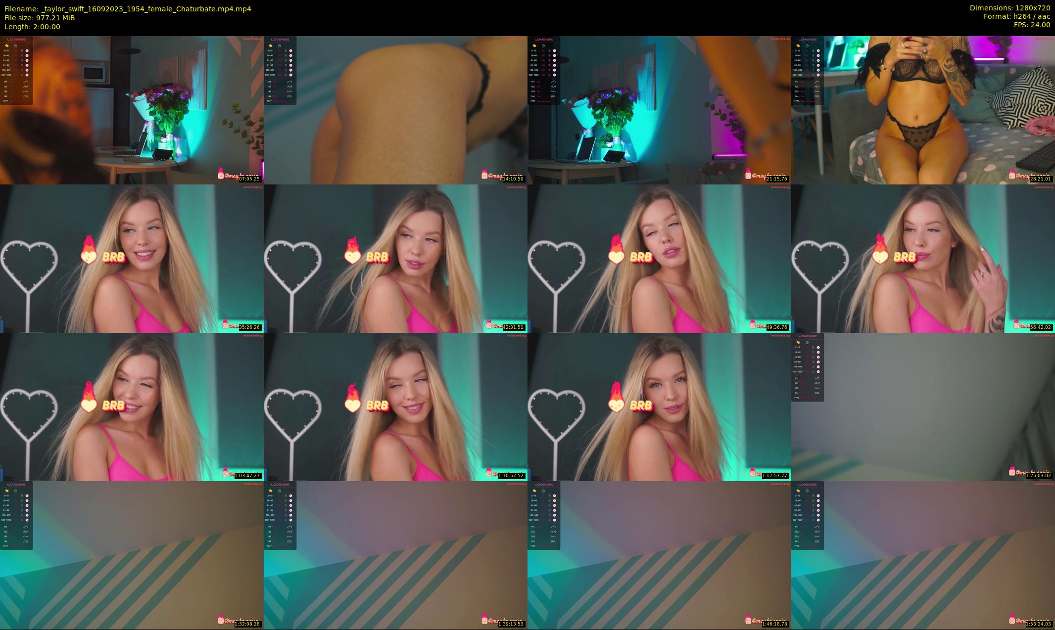 _taylor_swift — 120 minute Chaturbate female cam show recording, 720p, Sep 16, 2023