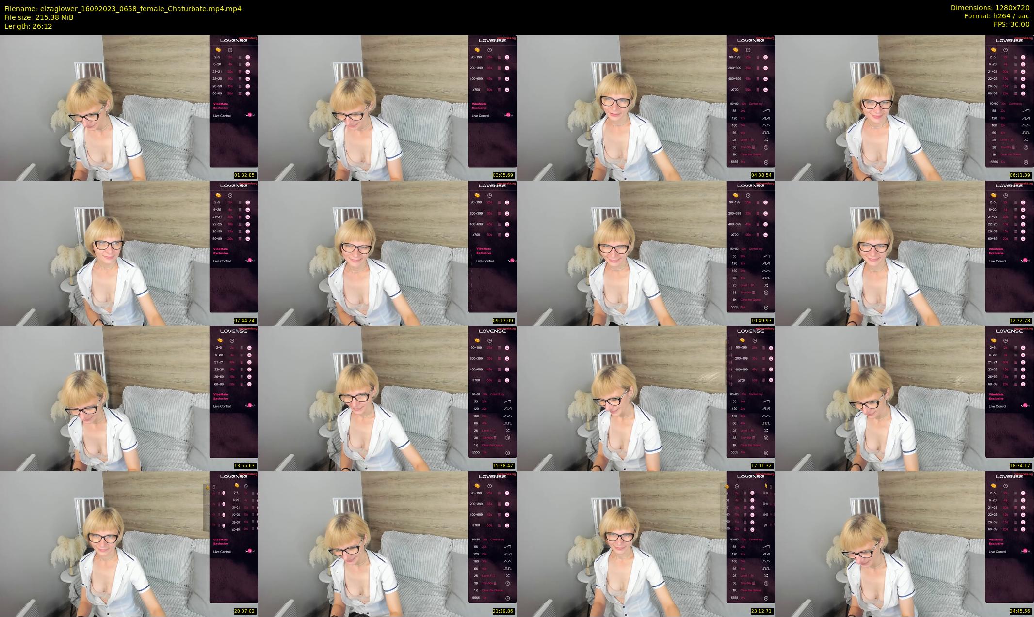 elzaglower — 27 minute Chaturbate female cam show recording, 720p, Sep 16, 2023