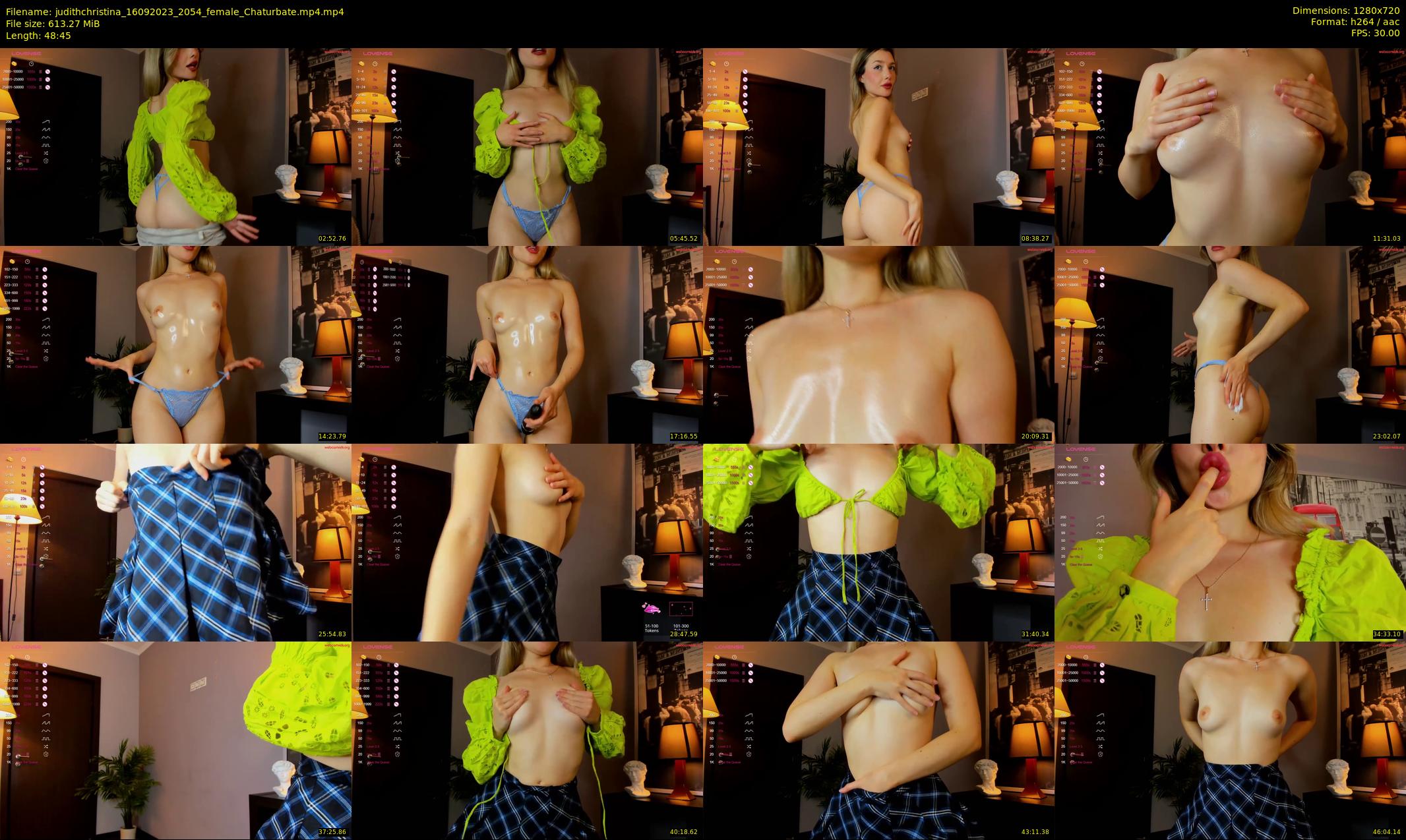 judithchristina — 49 minute Chaturbate female cam show recording, 720p, Sep 16, 2023