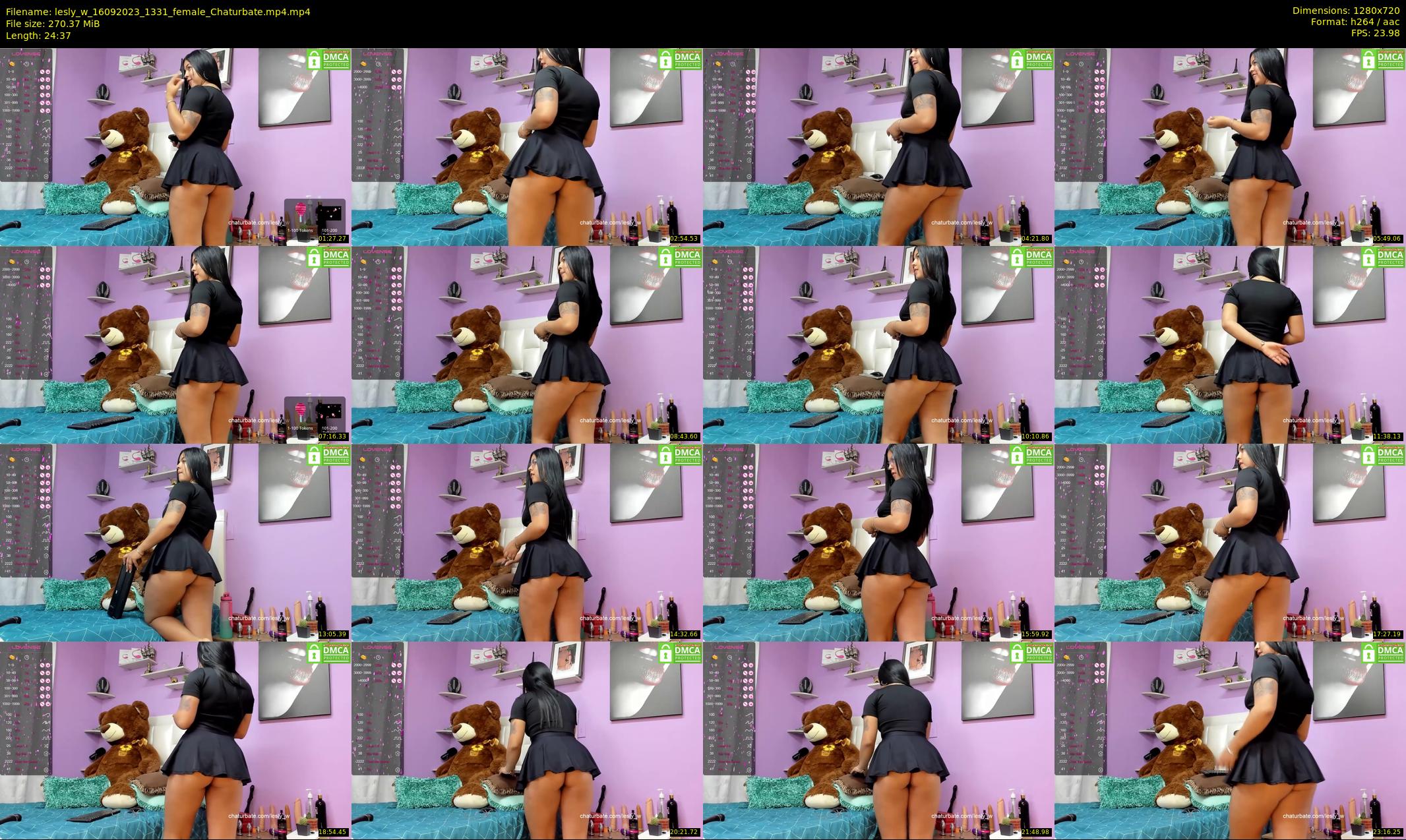lesly_w — 25 minute Chaturbate female cam show recording, 720p, Sep 16, 2023