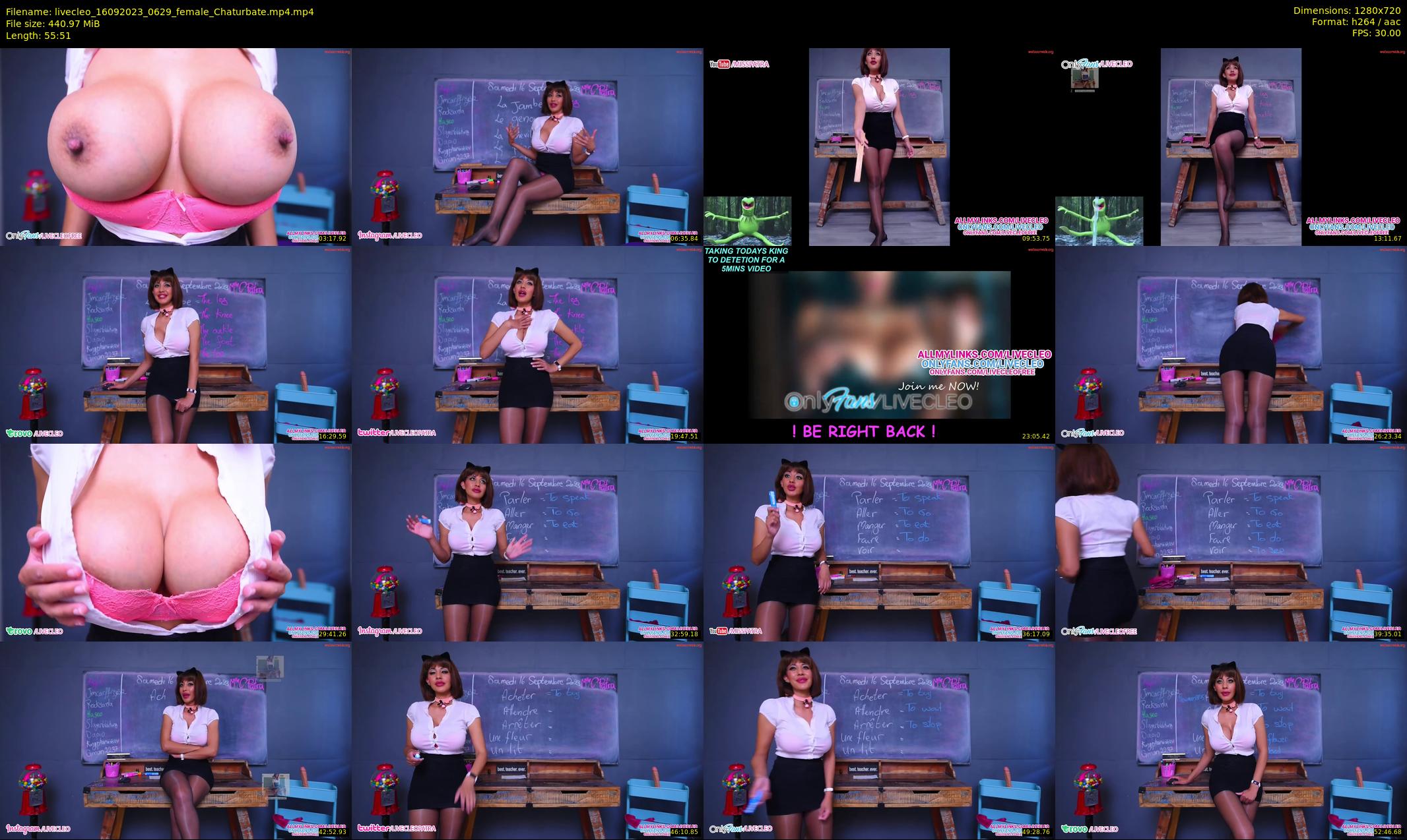 livecleo — 56 minute Chaturbate female cam show recording, 720p, Sep 16, 2023