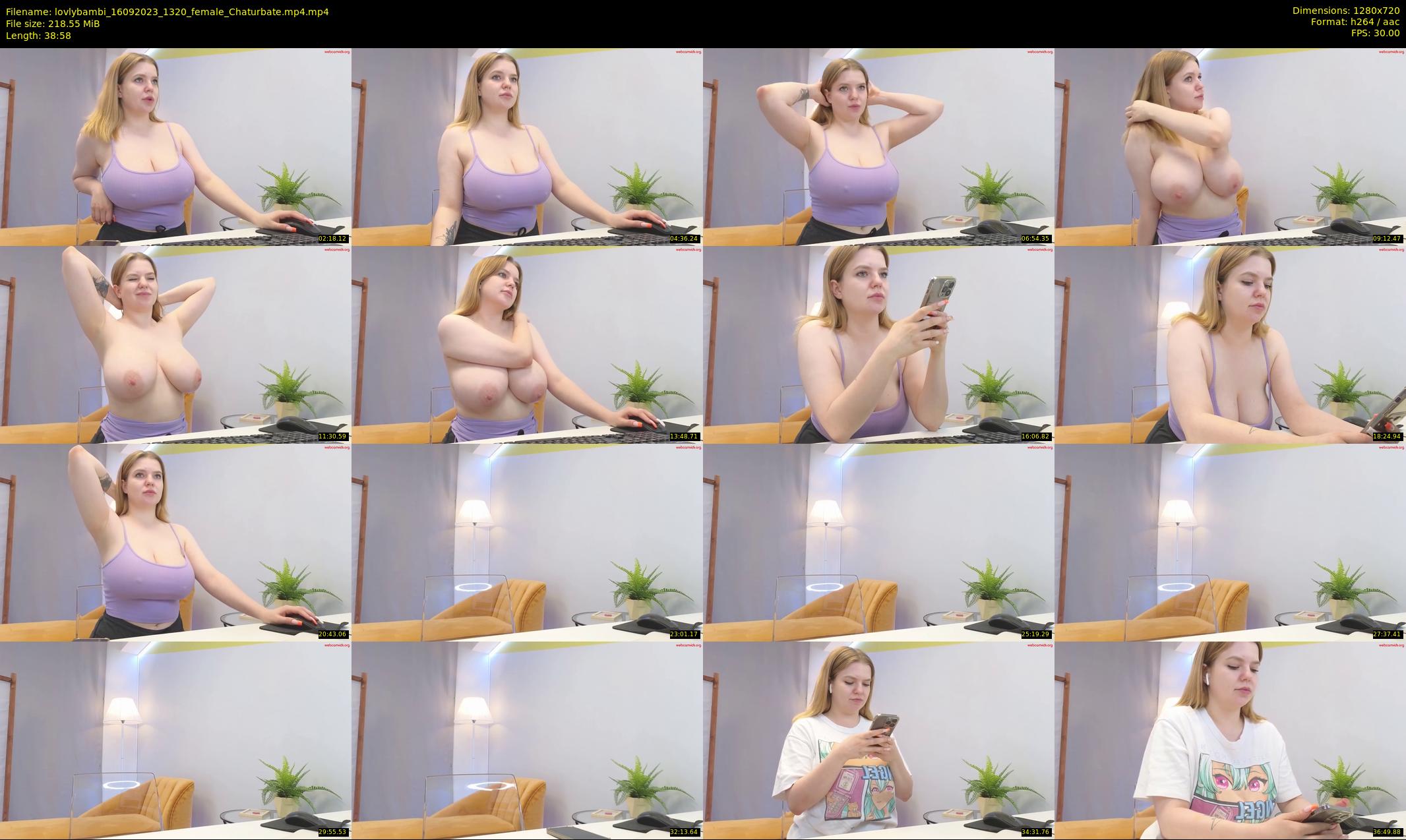 lovlybambi — 39 minute Chaturbate female cam show recording, 720p, Sep 16, 2023