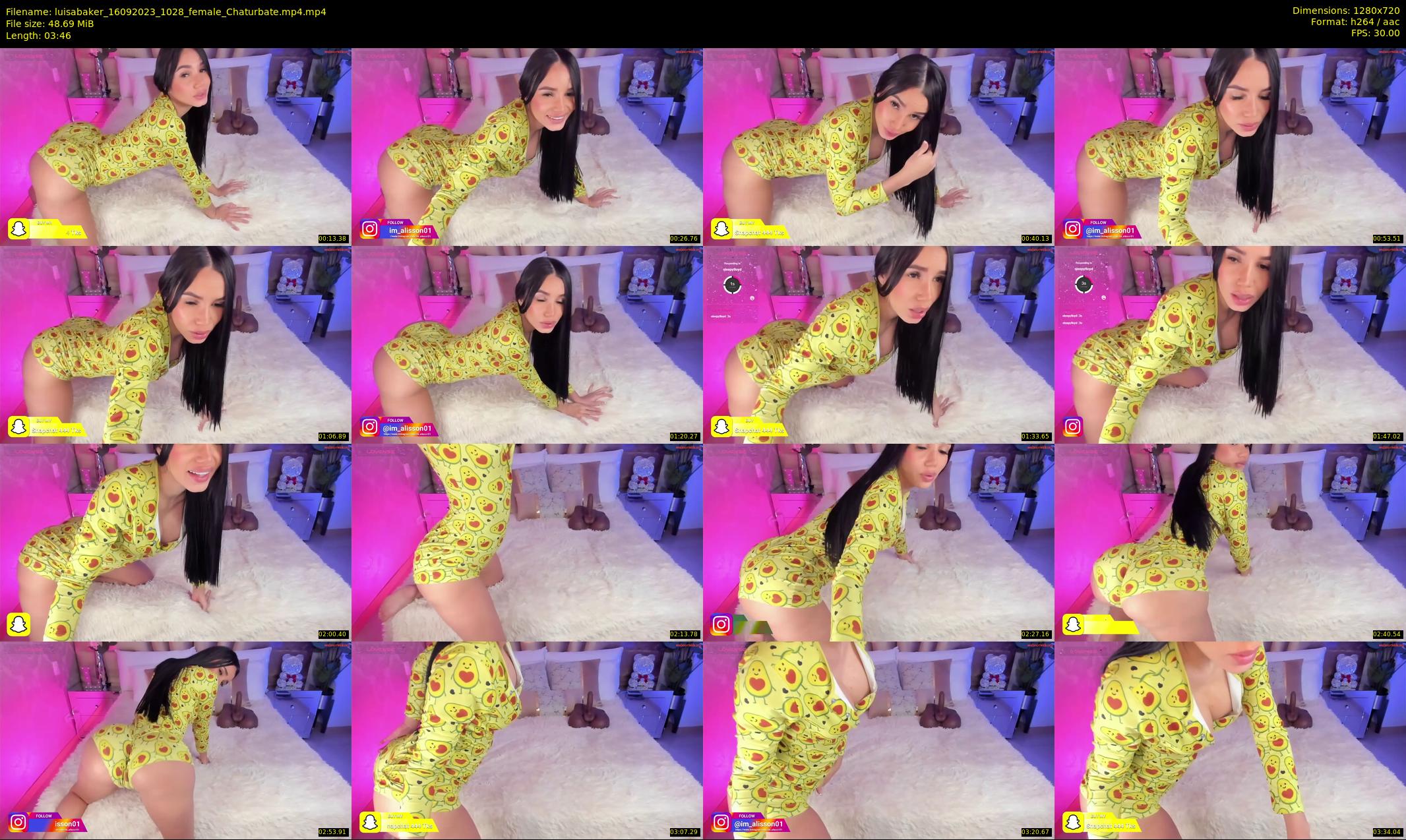 luisabaker — 4 minute Chaturbate female cam show recording, 720p, Sep 16, 2023