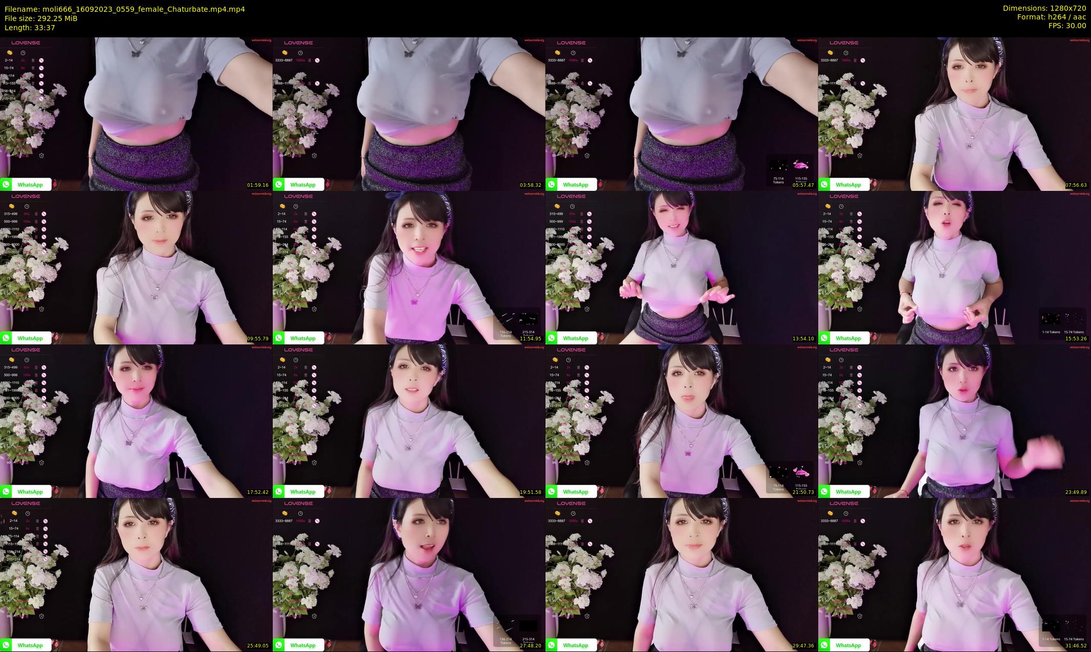 moli666 — 34 minute Chaturbate female cam show recording, 720p, Sep 16, 2023