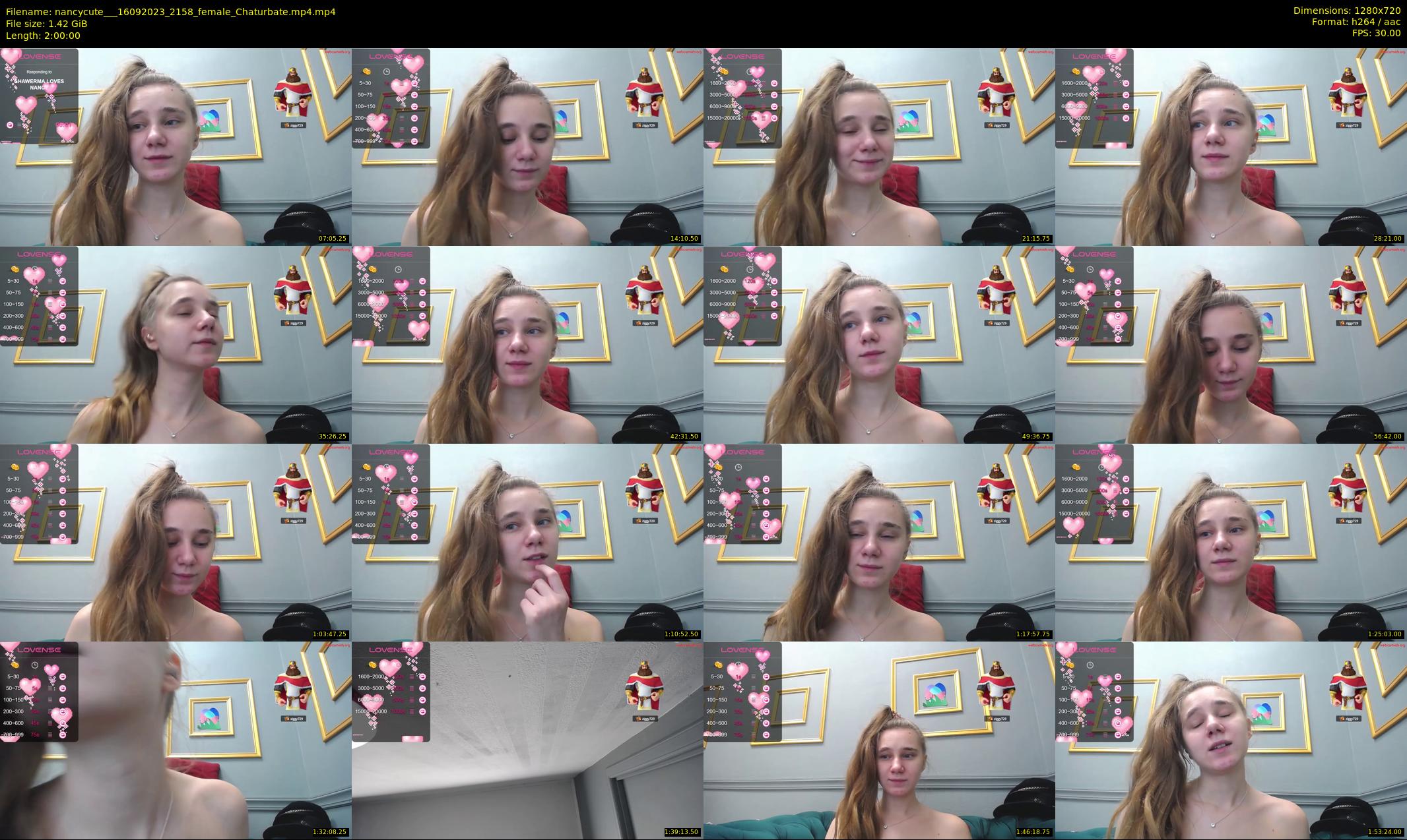 nancycute__ — 120 minute Chaturbate female cam show recording, 720p, Sep 16, 2023
