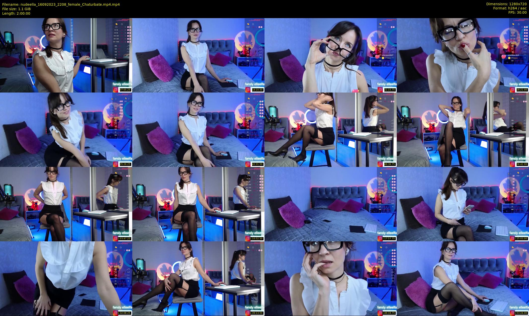 nudeella — 120 minute Chaturbate female cam show recording, 720p, Sep 16, 2023