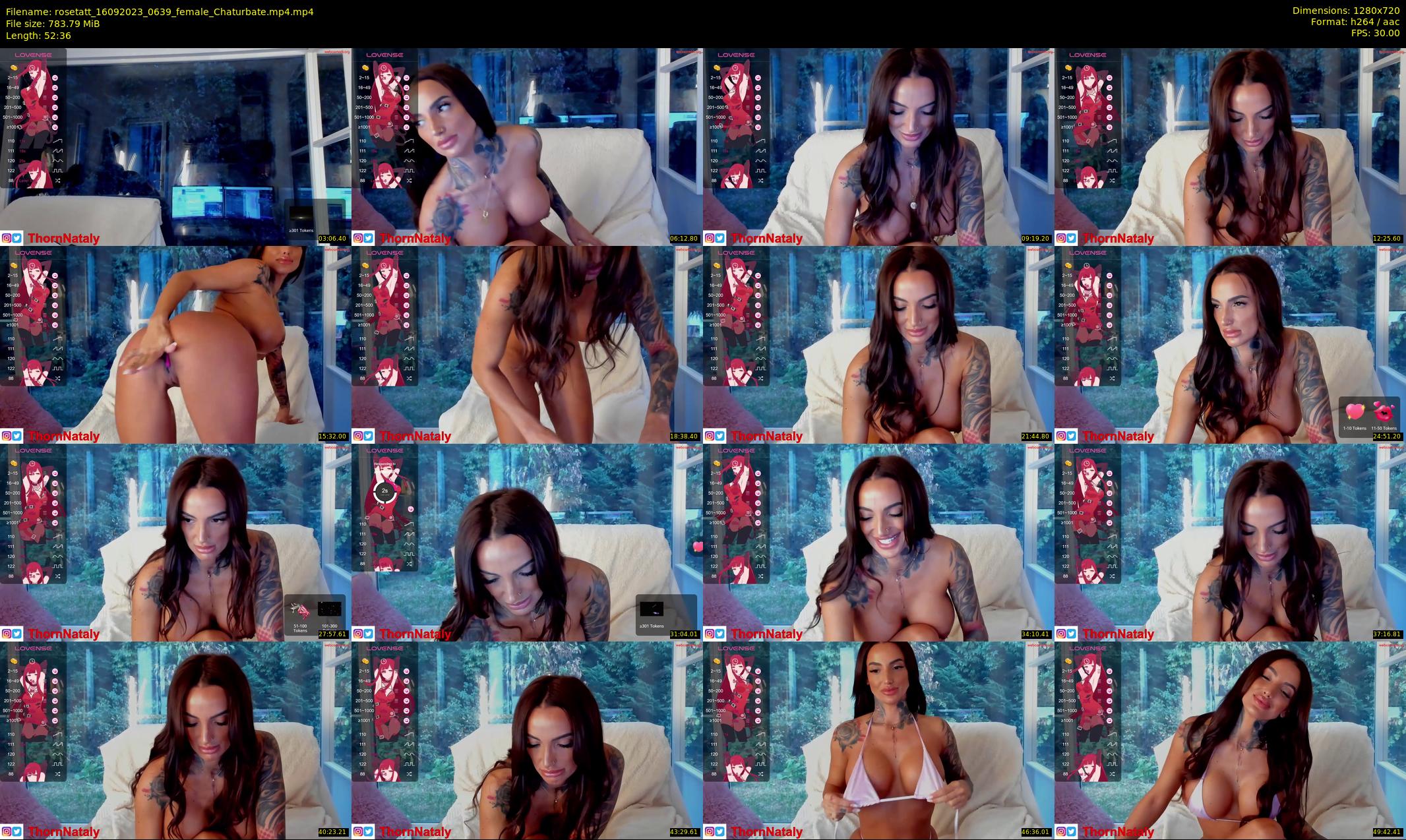 rosetatt — 53 minute Chaturbate female cam show recording, 720p, Sep 16, 2023