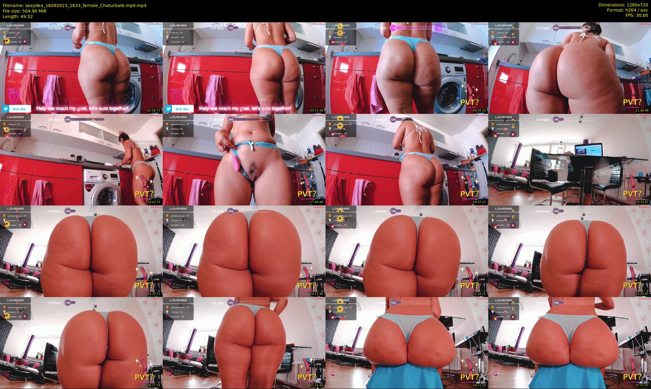 sexydea — 50 minute Chaturbate female cam show recording, 720p, Sep 16, 2023
