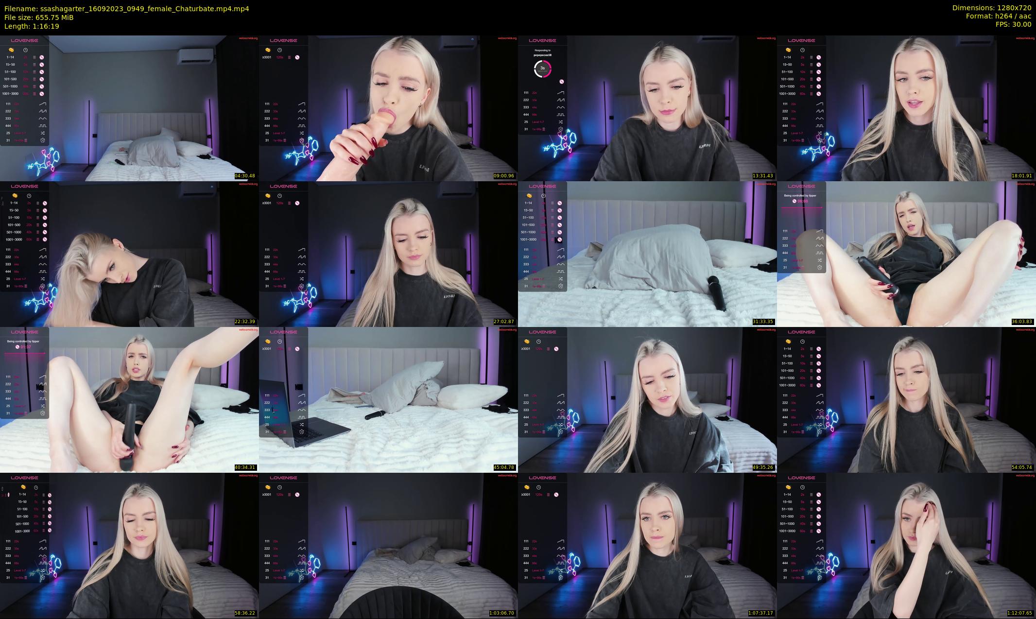 ssashagarter — 77 minute Chaturbate female cam show recording, 720p, Sep 16, 2023